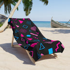 Retro Neon Geometric Towel
