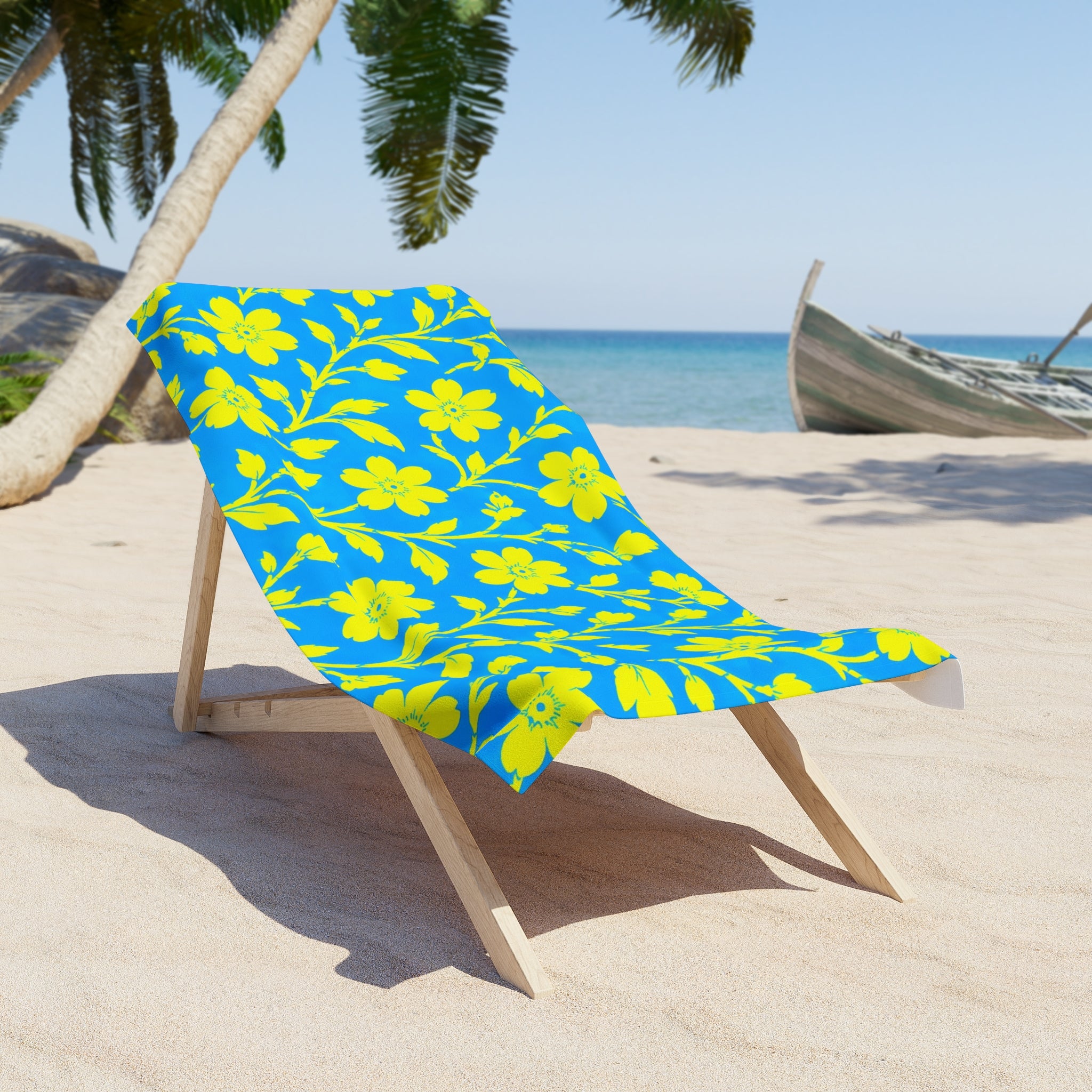 Tropical Yellow Floral Towel