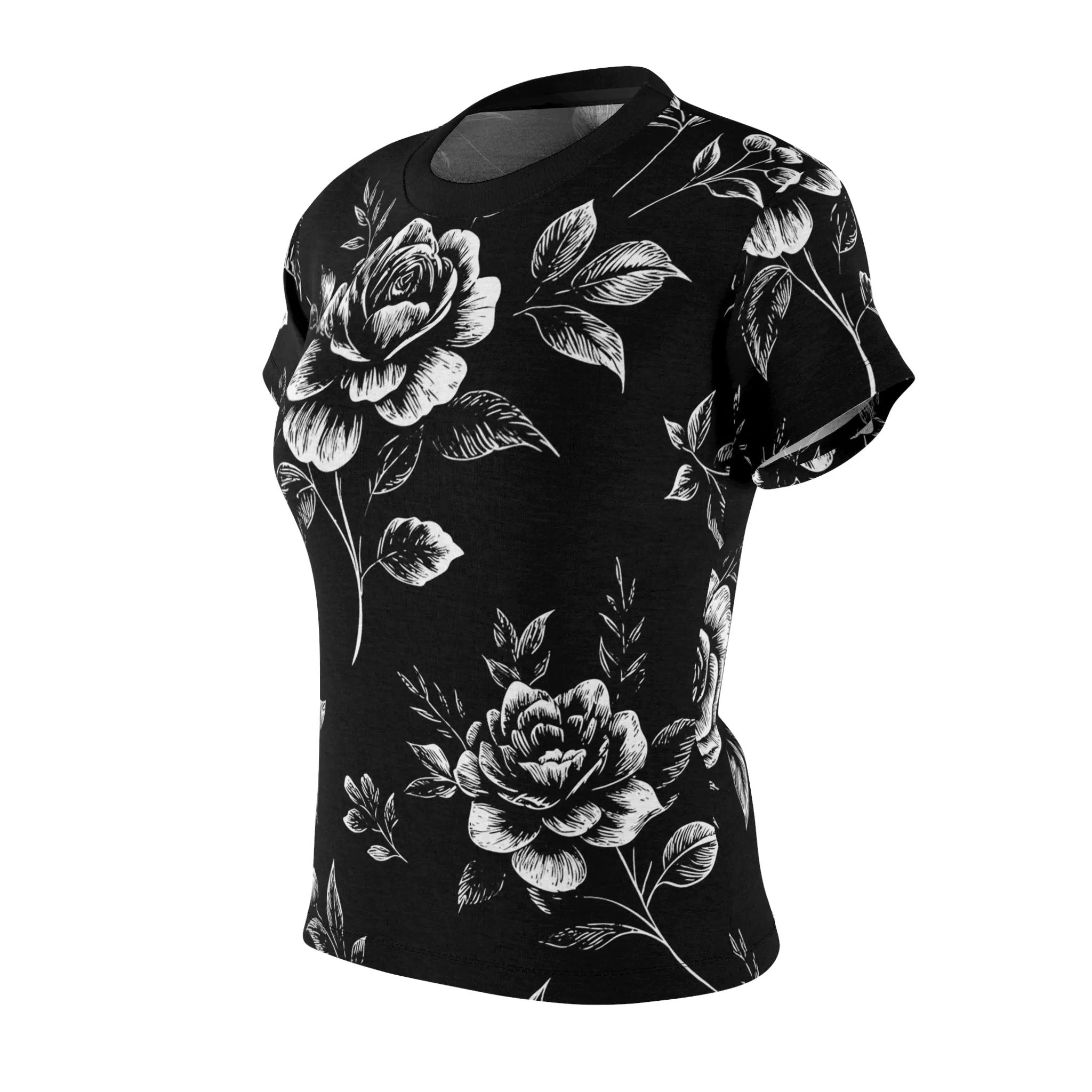 Floral Print Women's Tee - Stylish Cut & Sew Top for Everyday Wear Printify