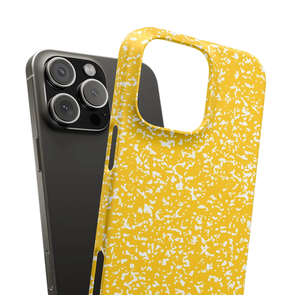 Like&Share Vibrant Yellow Snap Case - Fun & Stylish Phone Protection Printify