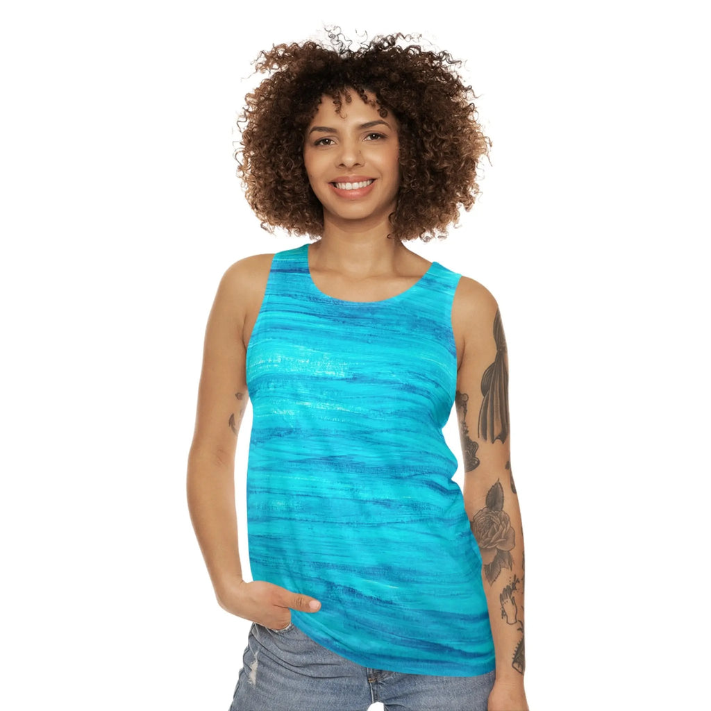 Like&Share Ocean-Inspired Unisex Tank Top – Perfect for Summer Adventures Printify