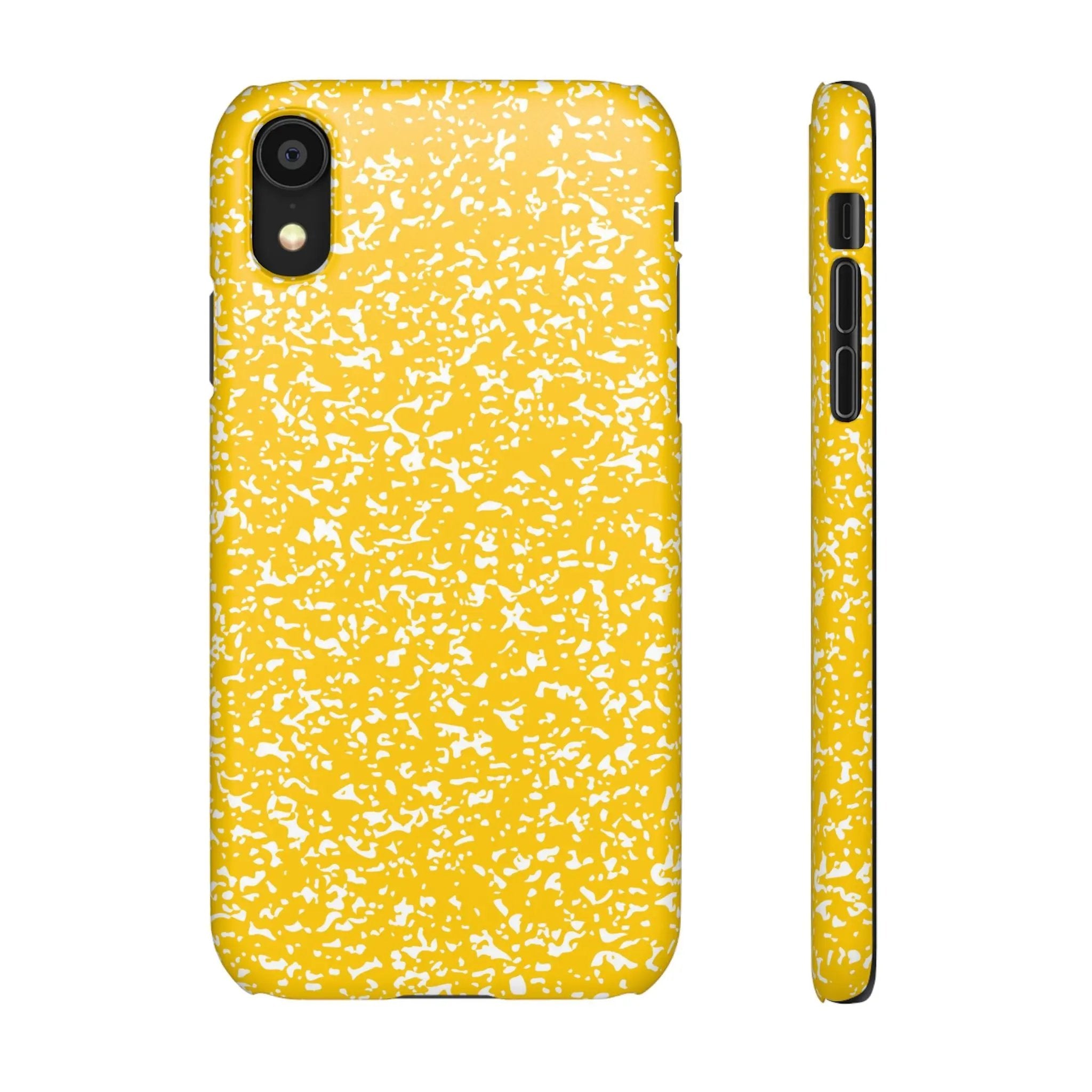 Like&Share Vibrant Yellow Snap Case - Fun & Stylish Phone Protection Printify
