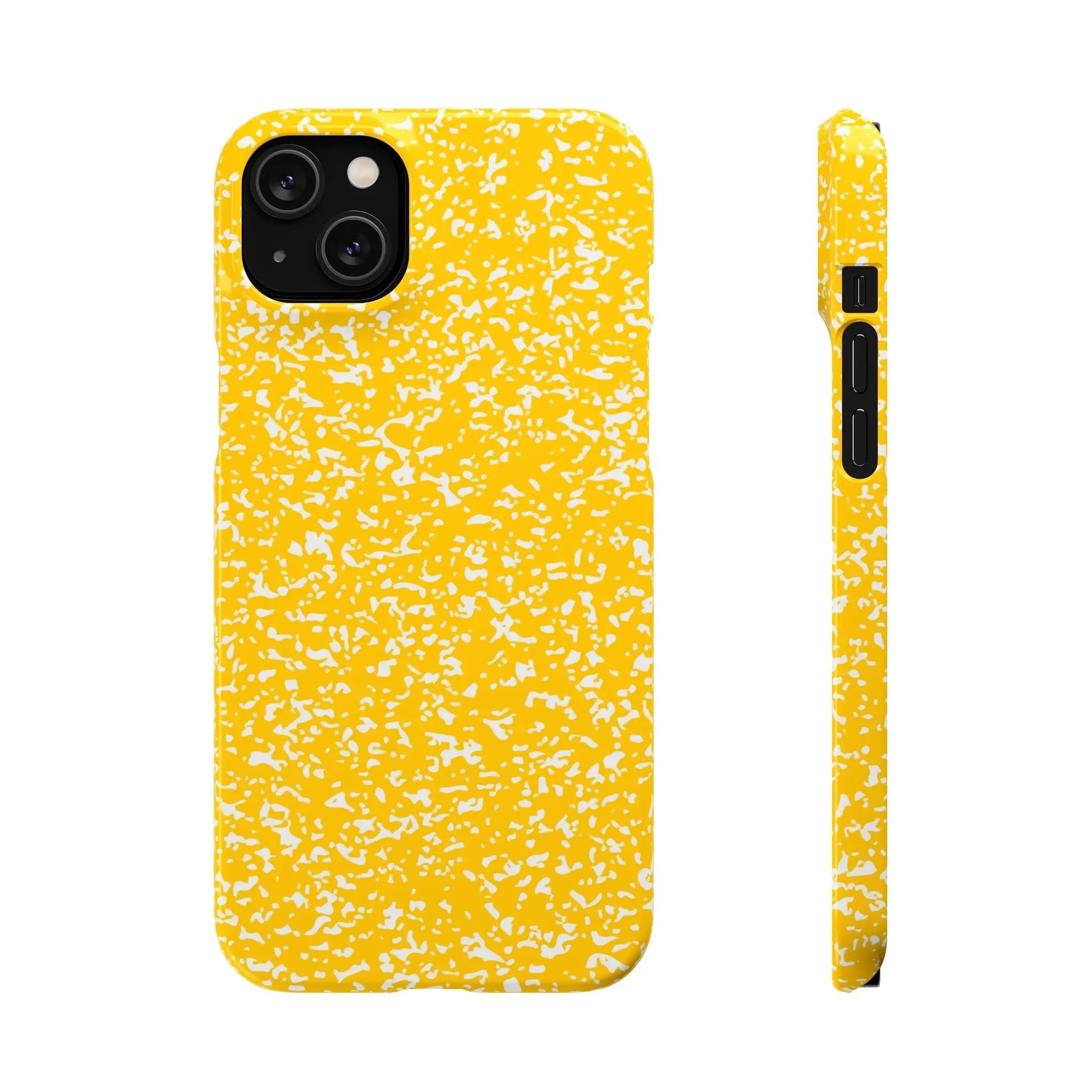 Like&Share Vibrant Yellow Snap Case - Fun & Stylish Phone Protection Printify