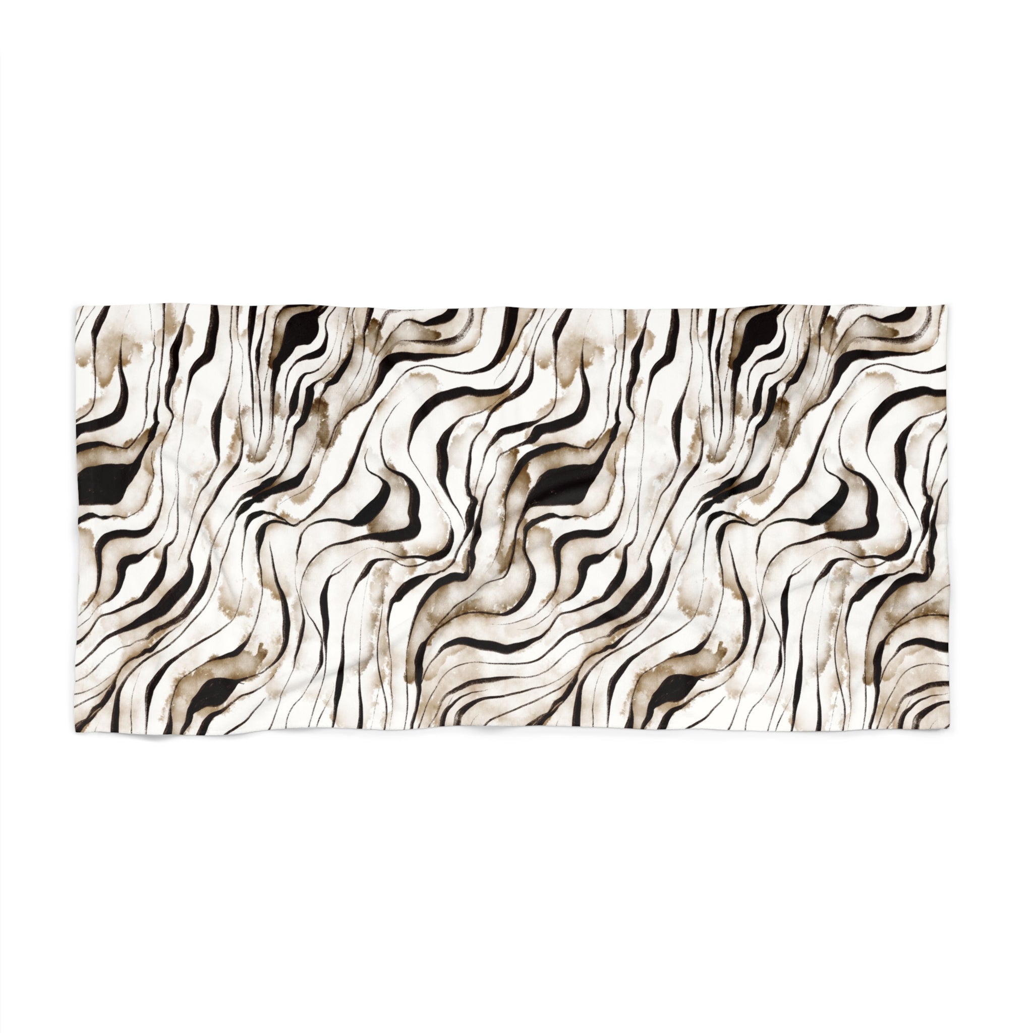 Abstract Marble Swirl Beach Towel