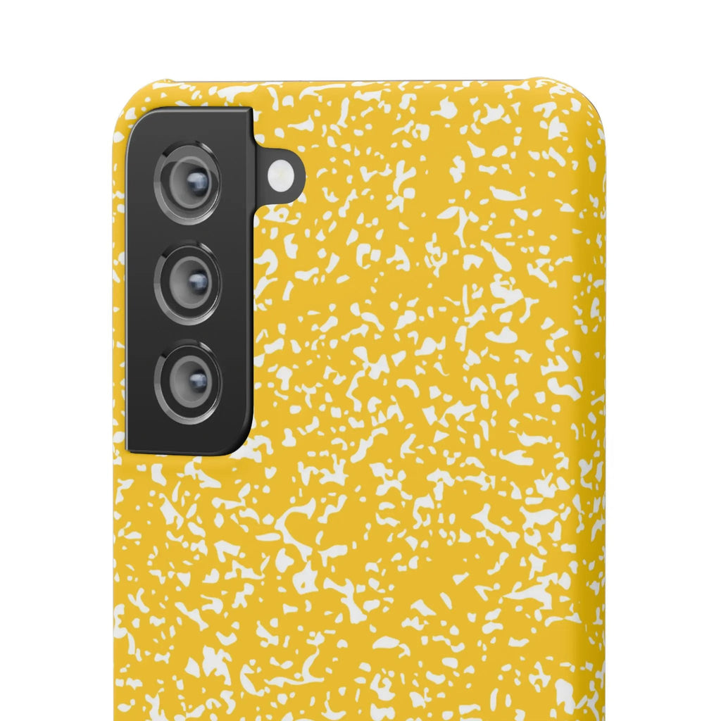 Like&Share Vibrant Yellow Snap Case - Fun & Stylish Phone Protection Printify