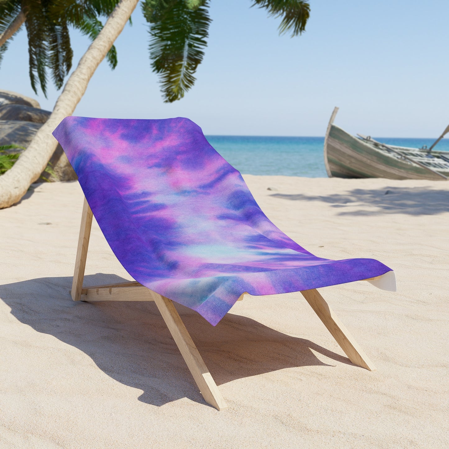 Hot like summer Vibrant Tie-Dye Beach Towel - Perfect for Summer Adventures & Relaxation