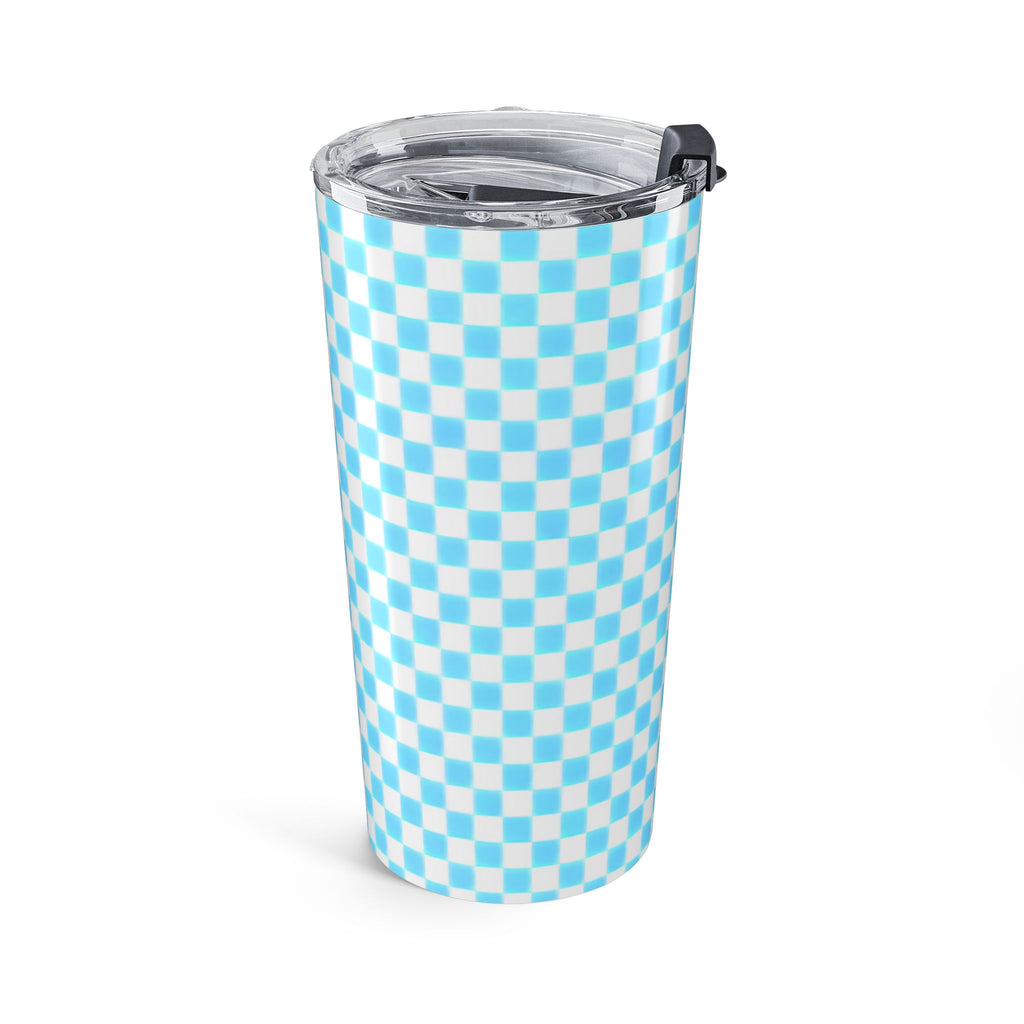 Sky Blue Checker Tumbler