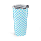Sky Blue Checker Tumbler
