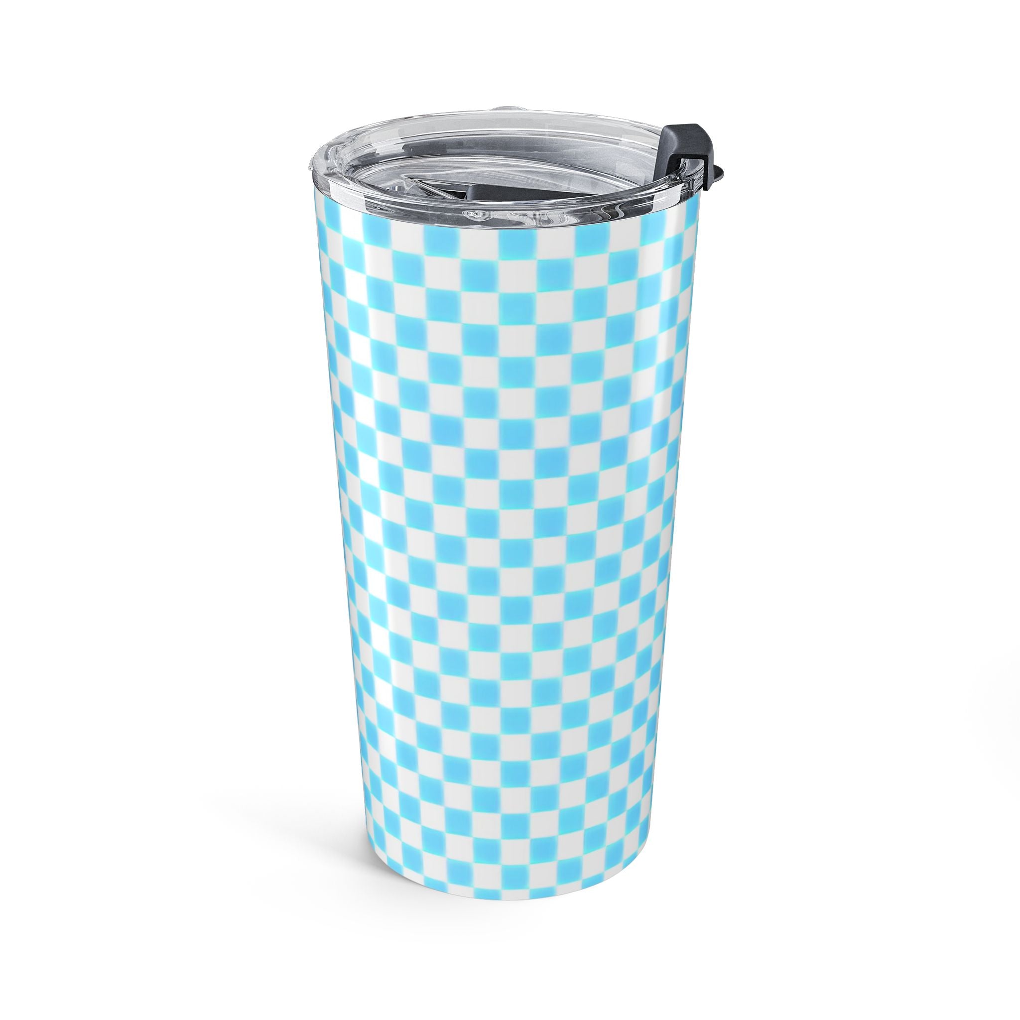Sky Blue Checker Tumbler