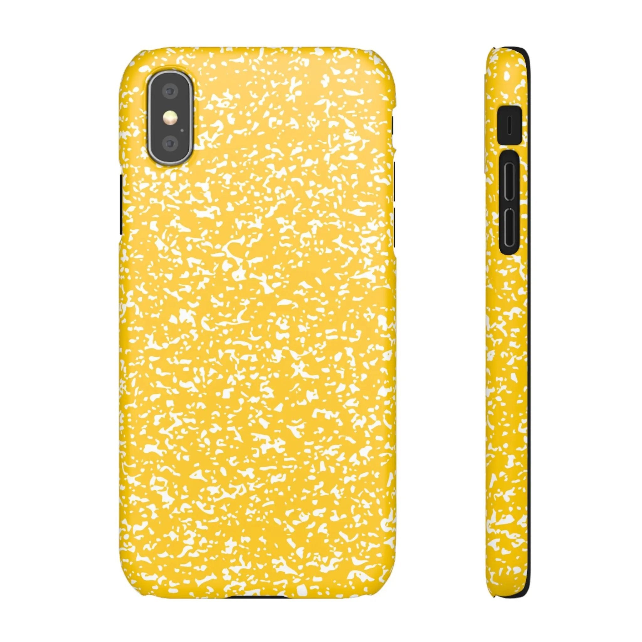 Like&Share Vibrant Yellow Snap Case - Fun & Stylish Phone Protection Printify