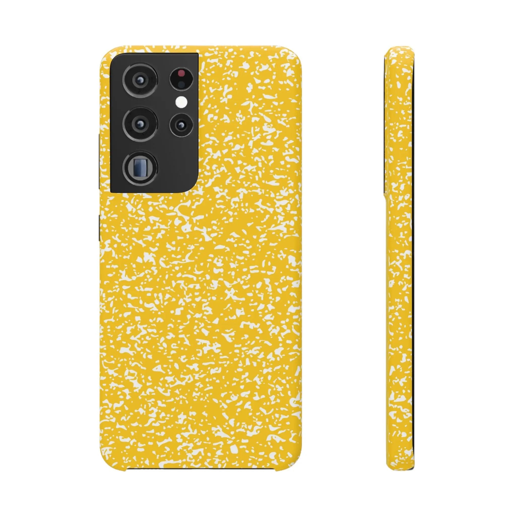 Like&Share Vibrant Yellow Snap Case - Fun & Stylish Phone Protection Printify