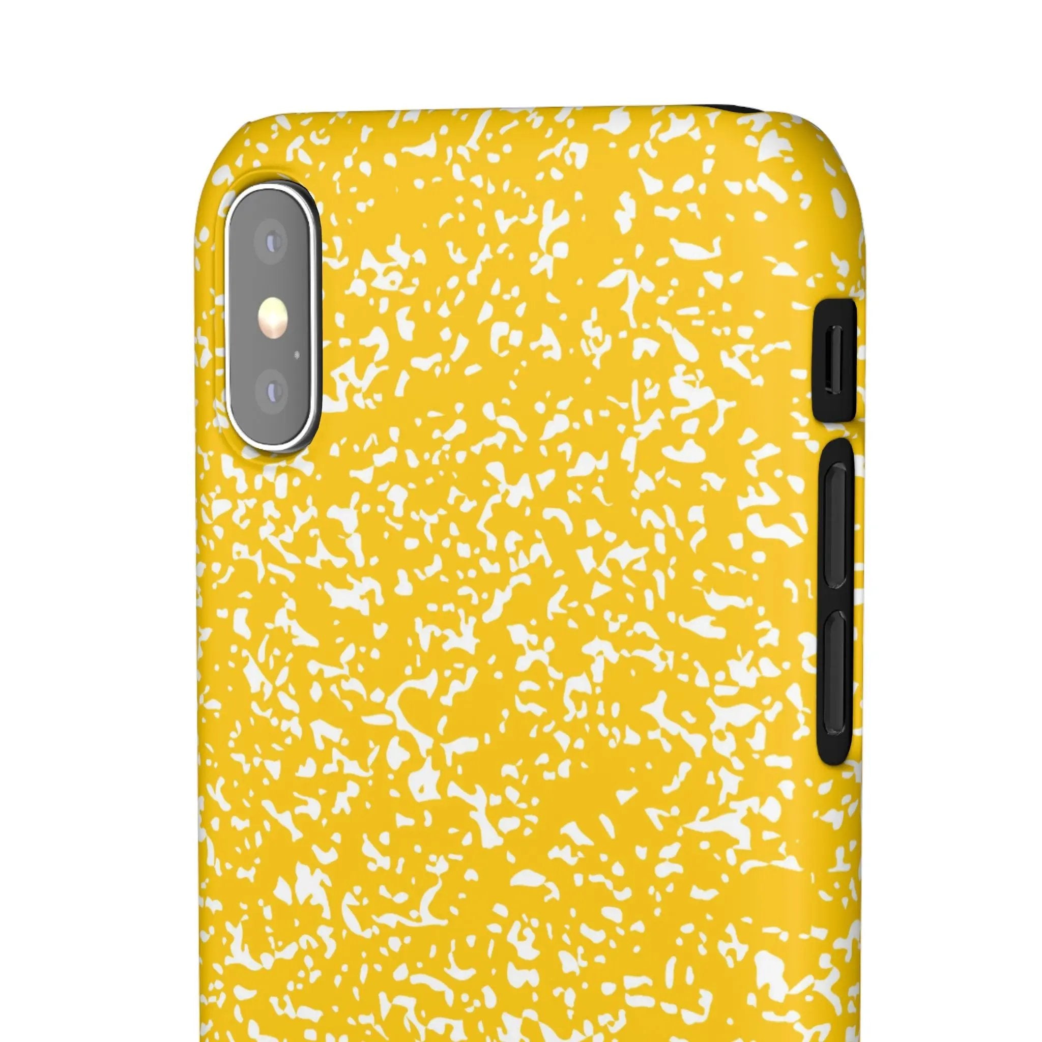 Like&Share Vibrant Yellow Snap Case - Fun & Stylish Phone Protection Printify