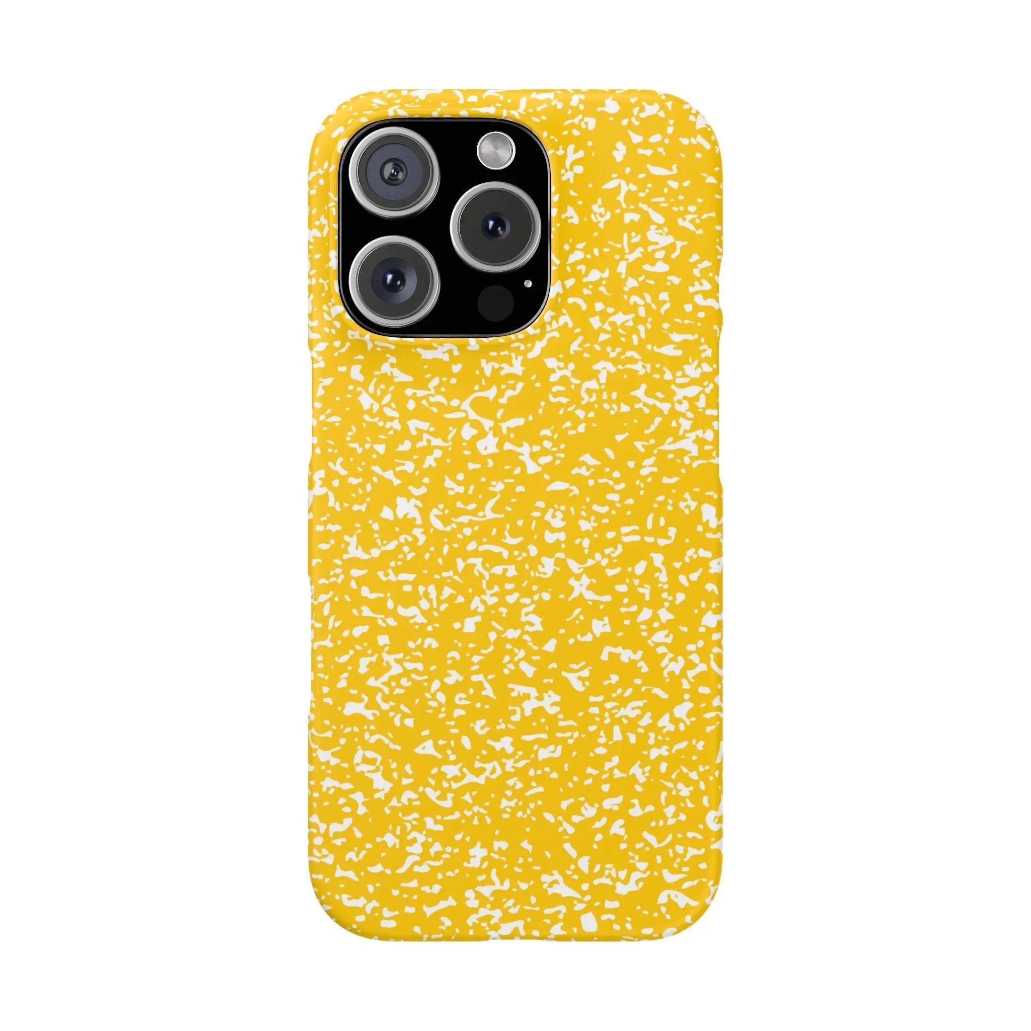 Like&Share Vibrant Yellow Snap Case - Fun & Stylish Phone Protection Printify