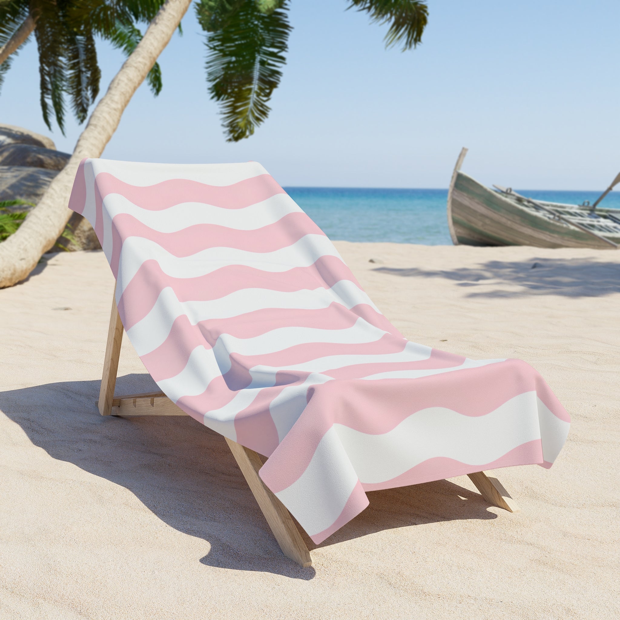 Pink Wave Towel