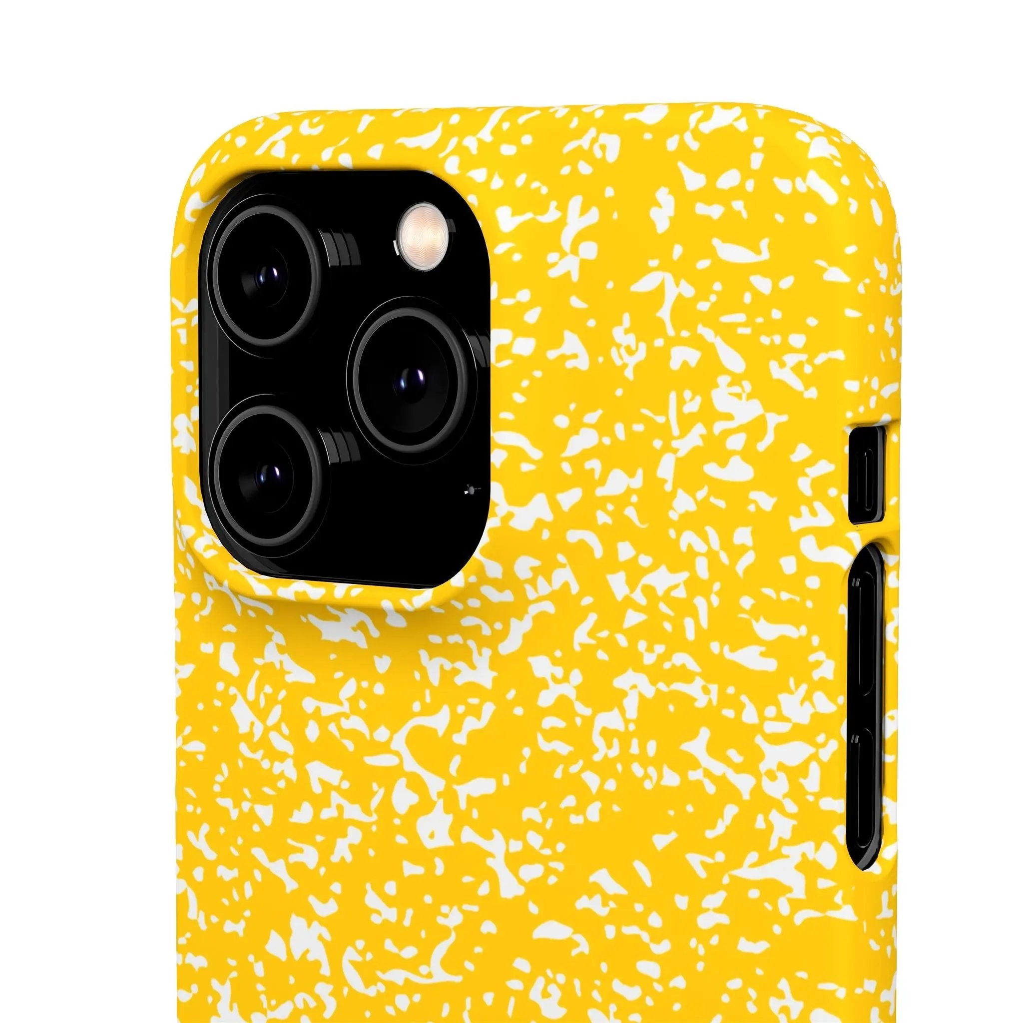 Like&Share Vibrant Yellow Snap Case - Fun & Stylish Phone Protection Printify