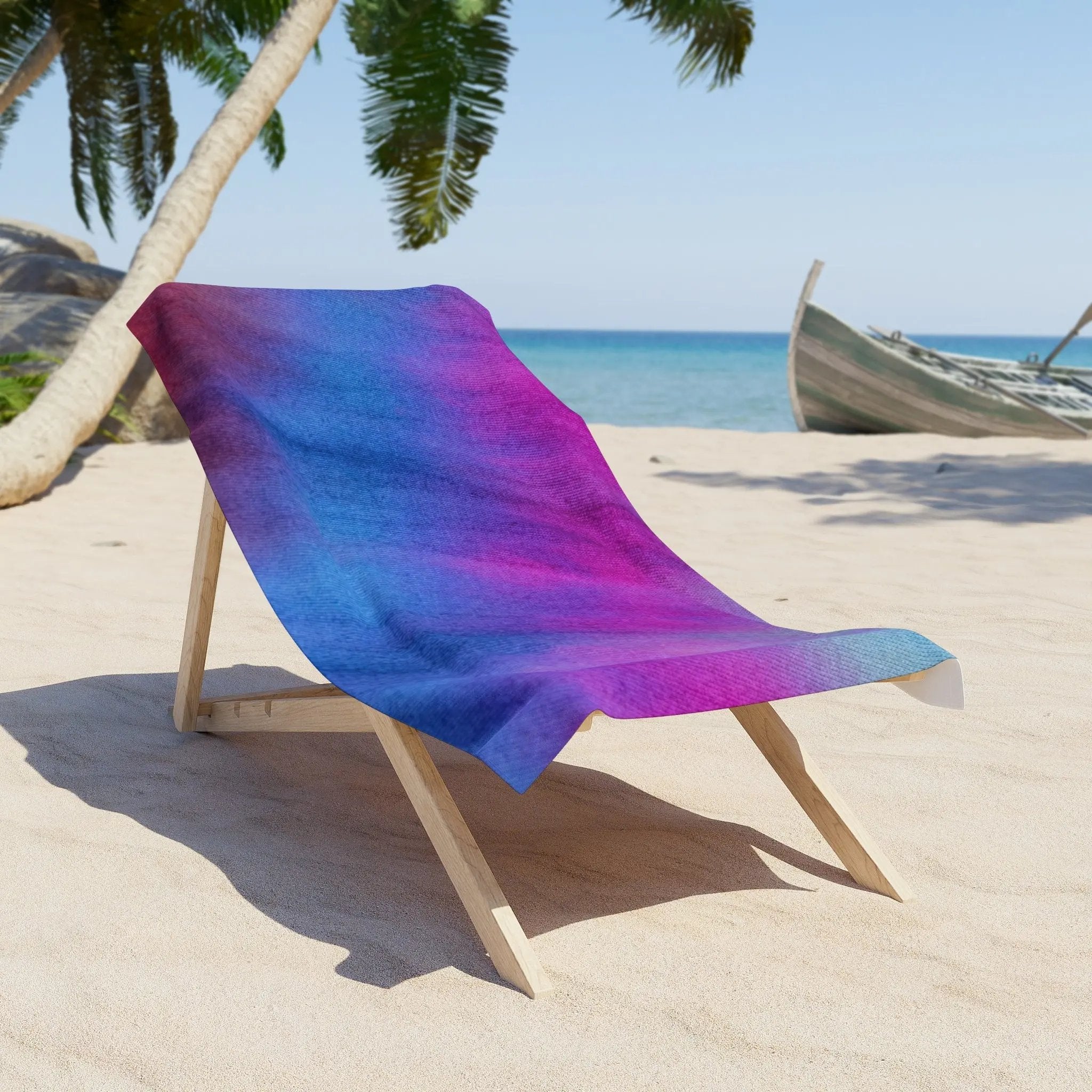 Hot like summer Vibrant Ombre Beach Towel - Perfect for Summer Days & Pool Parties Printify