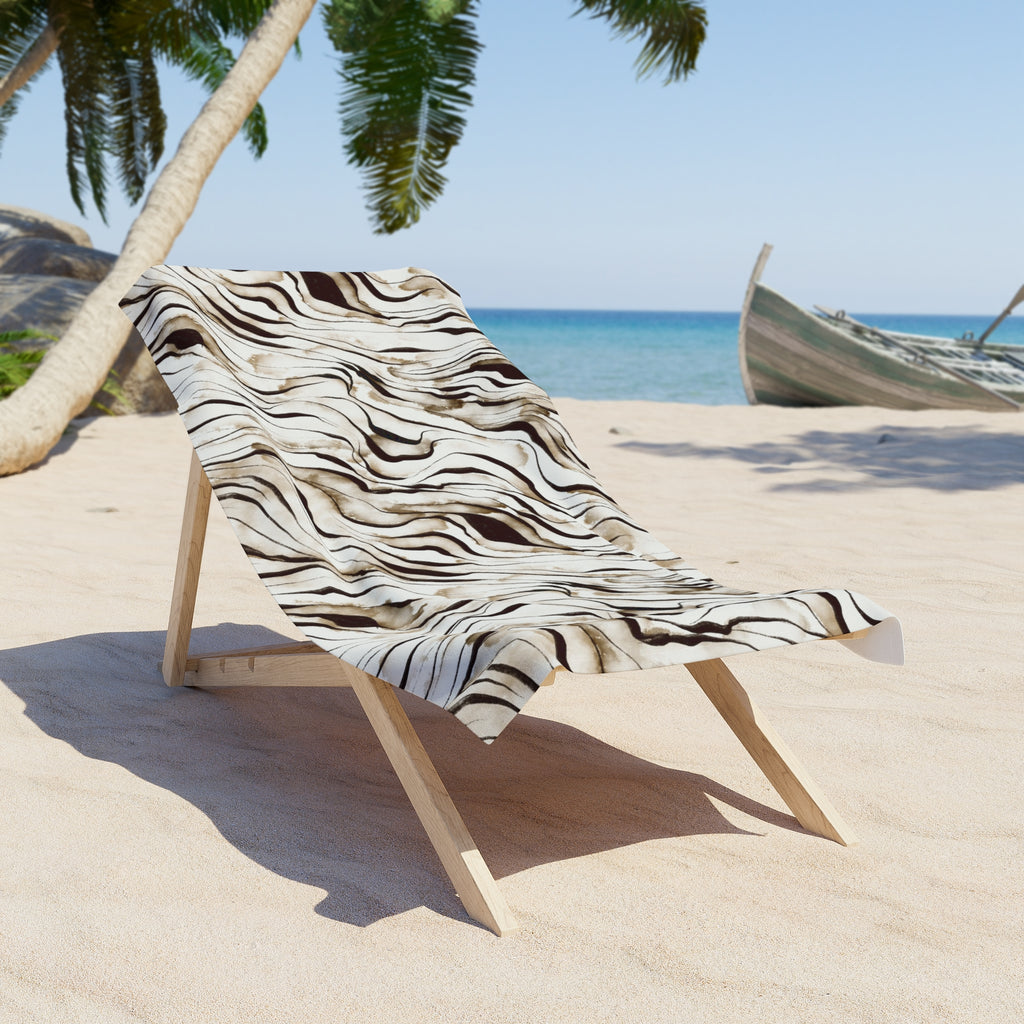 Abstract Marble Swirl Beach Towel