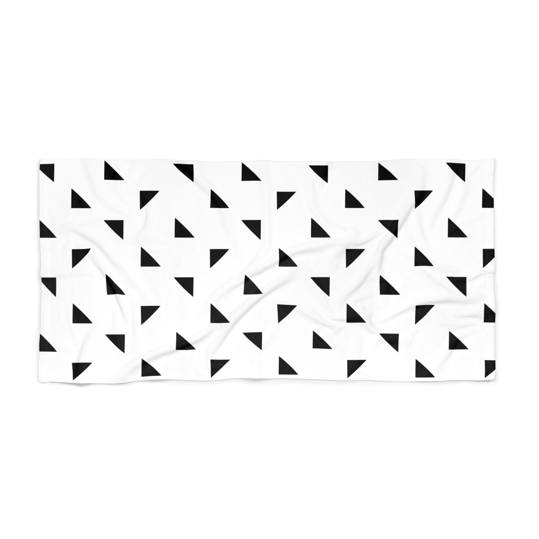 Geometric Black Triangle Towel
