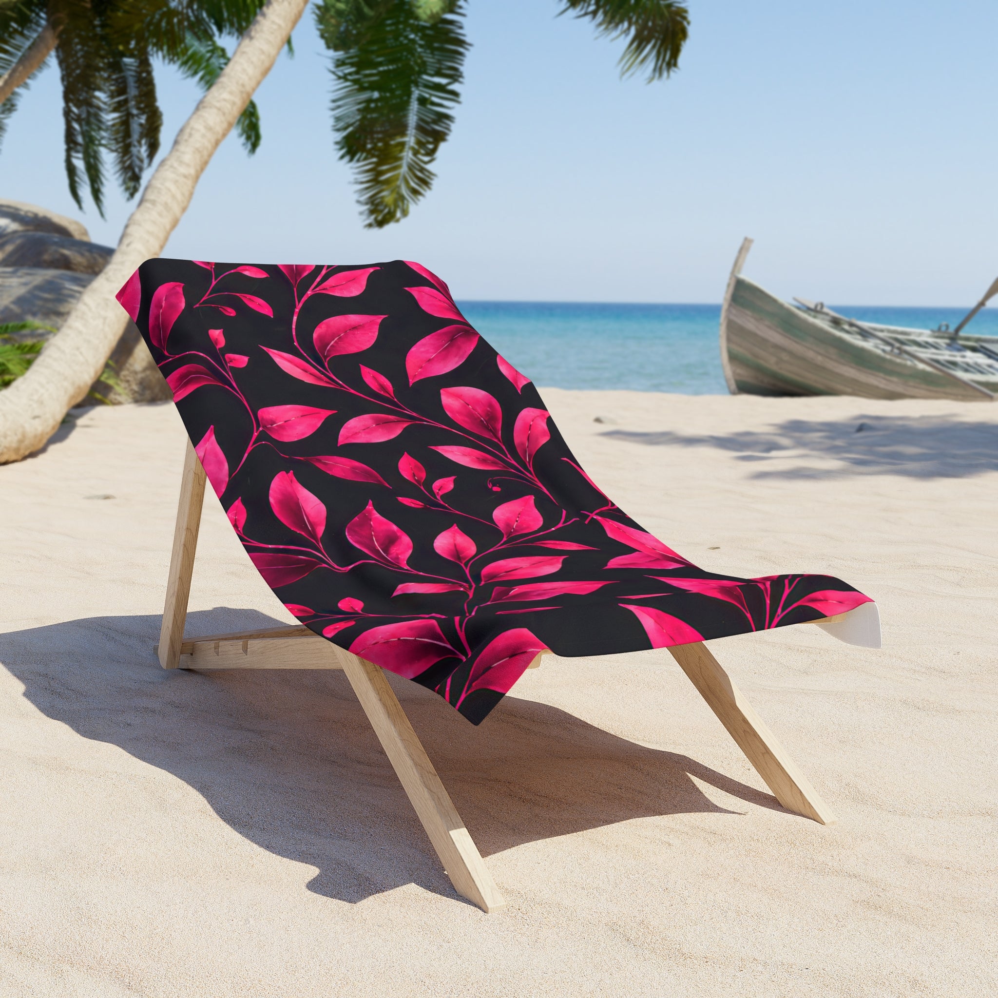 Midnight Palm Towel