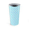 Sky Blue Checker Tumbler
