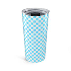 Sky Blue Checker Tumbler