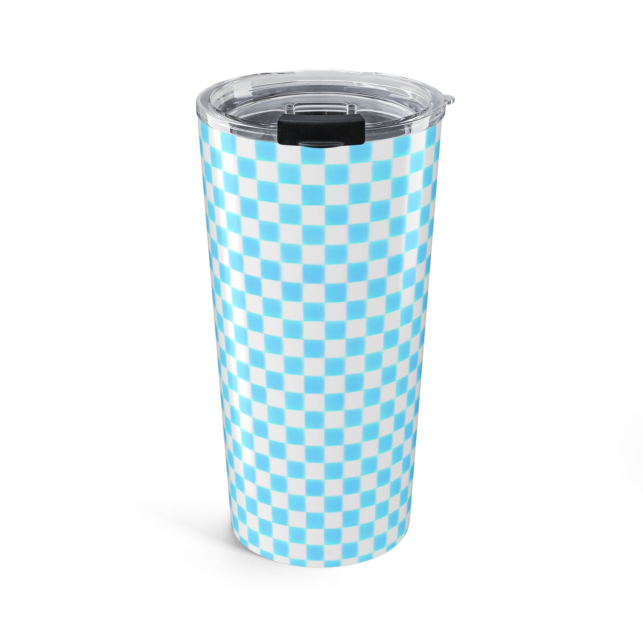 Sky Blue Checker Tumbler
