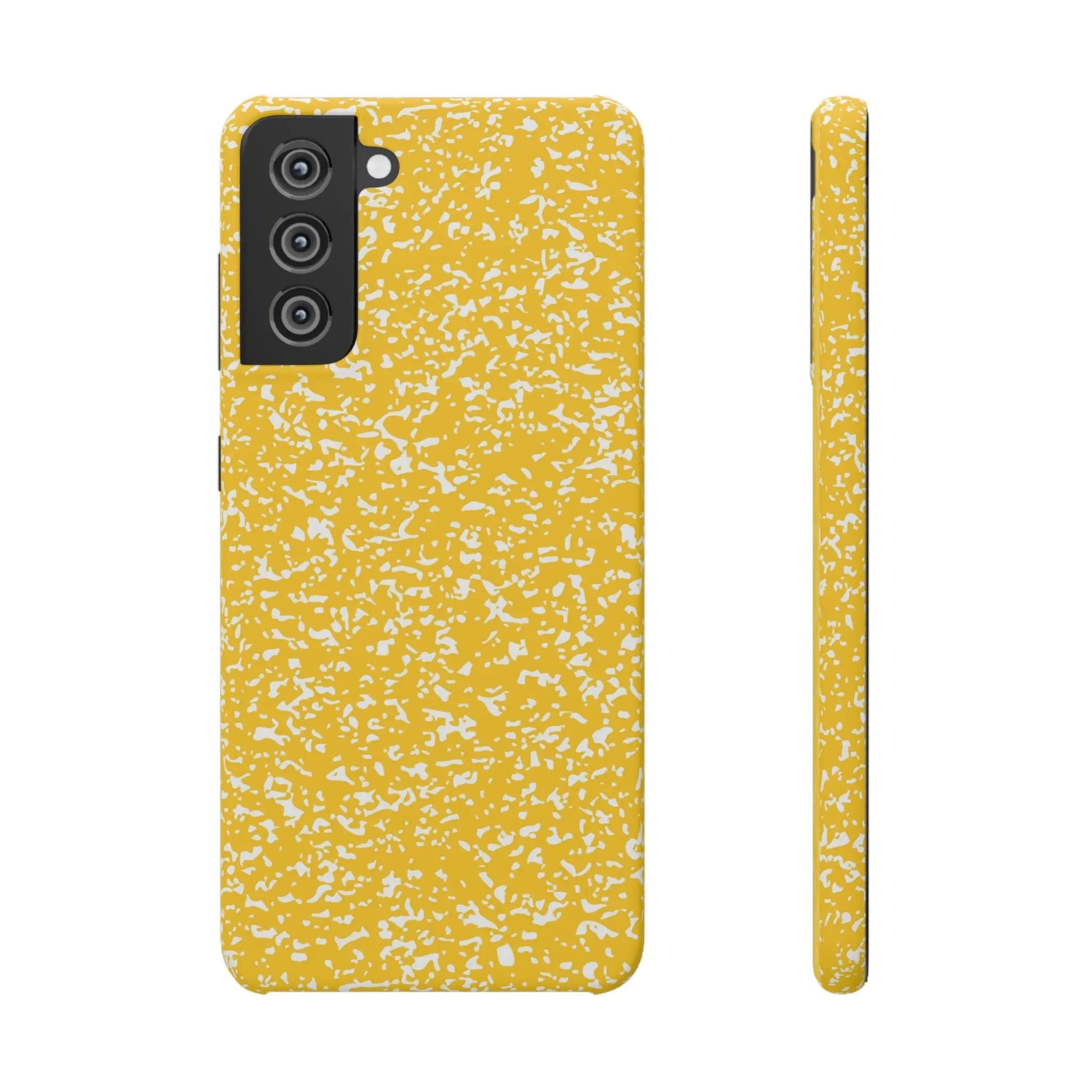 Like&Share Vibrant Yellow Snap Case - Fun & Stylish Phone Protection Printify