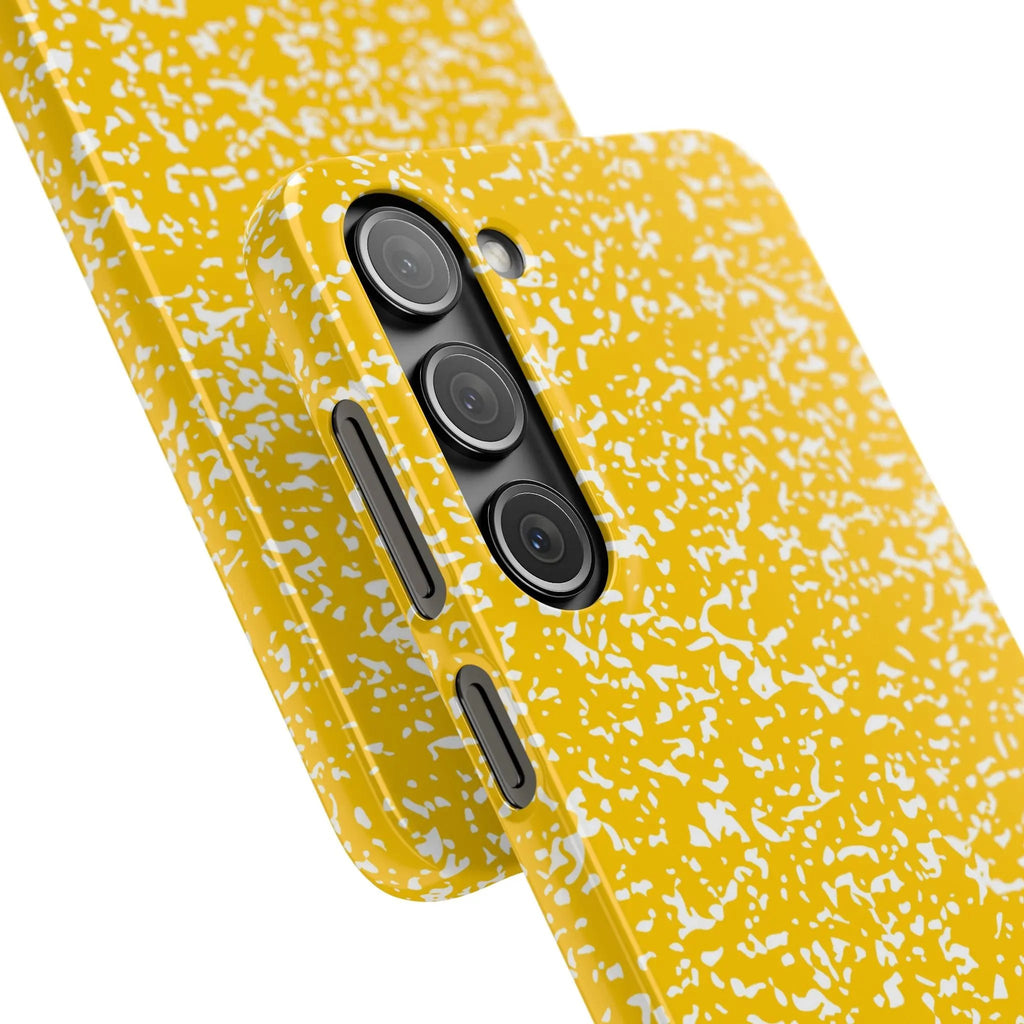 Like&Share Vibrant Yellow Snap Case - Fun & Stylish Phone Protection Printify