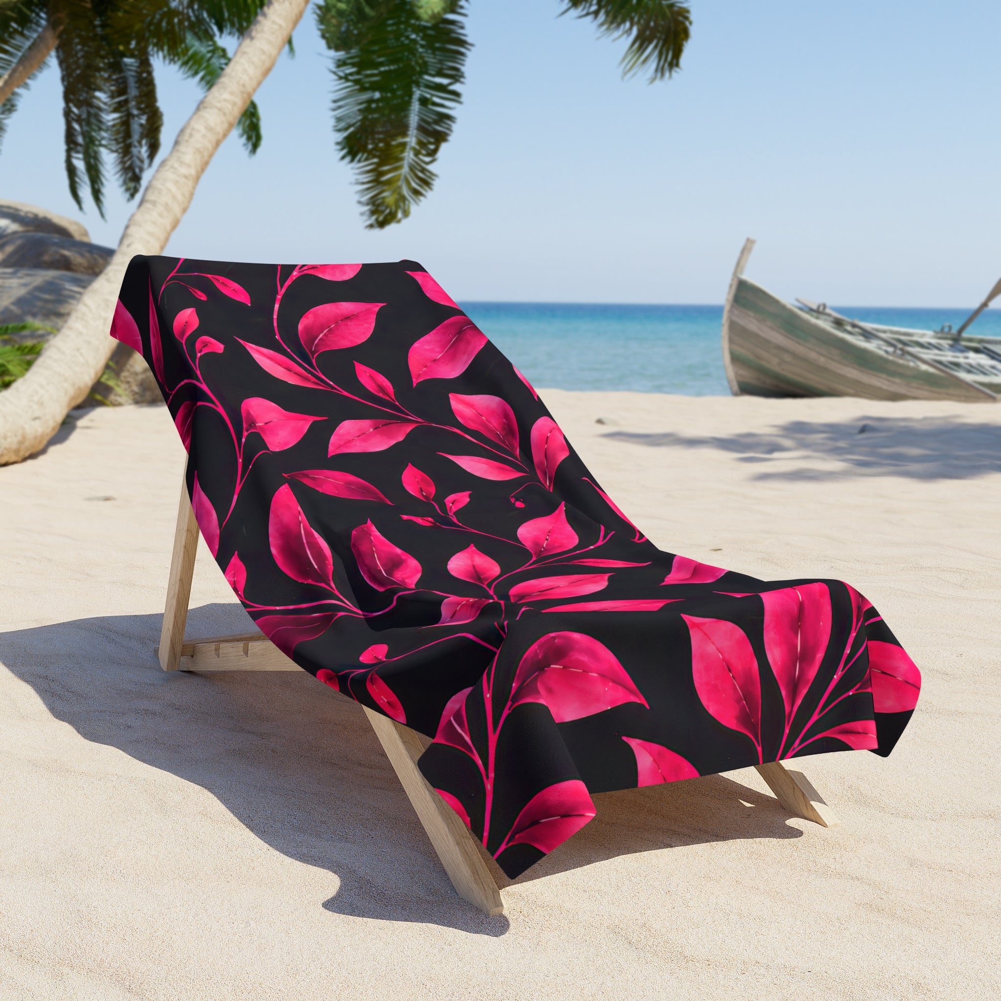 Midnight Palm Towel