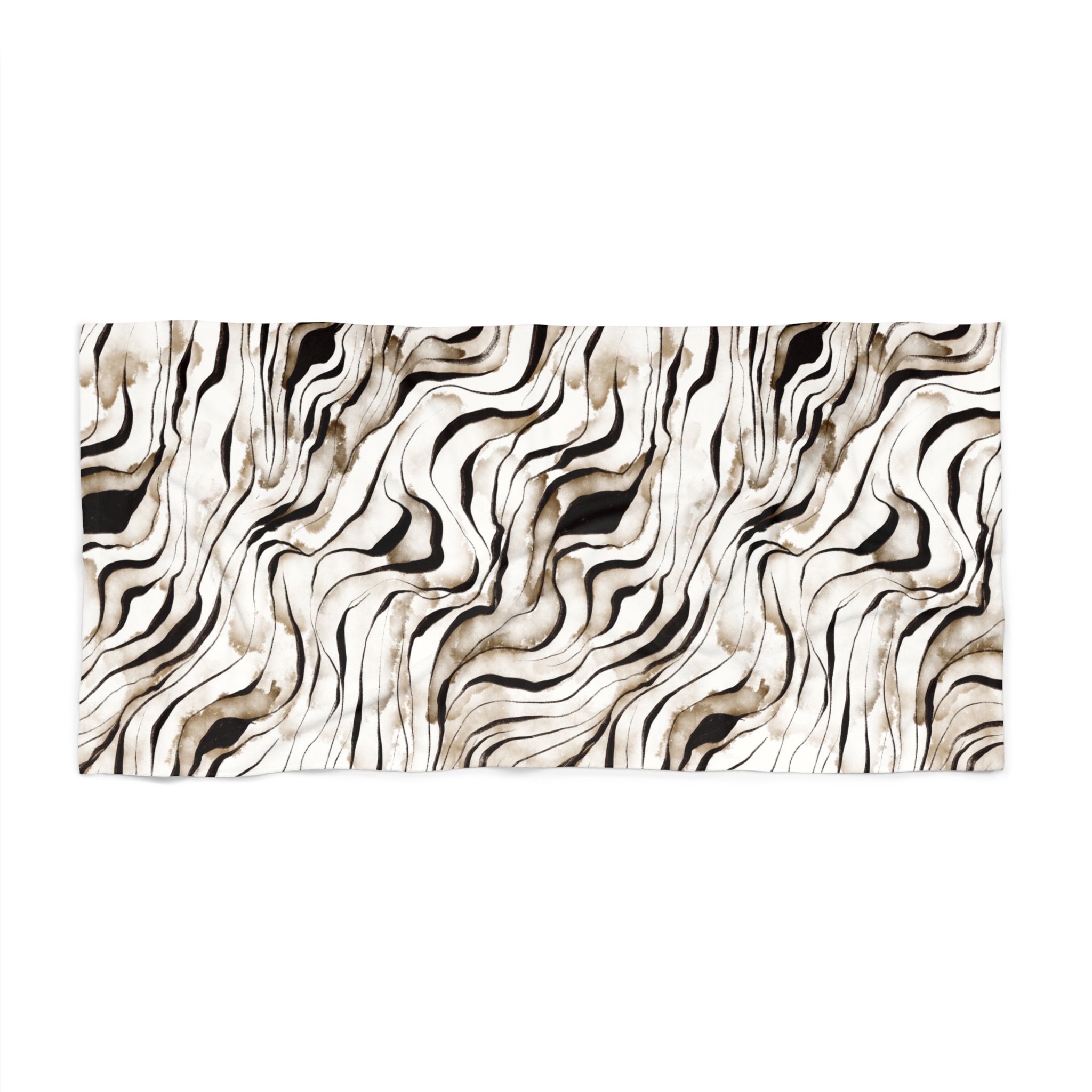Abstract Marble Swirl Beach Towel