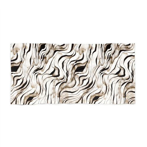Abstract Marble Swirl Beach Towel