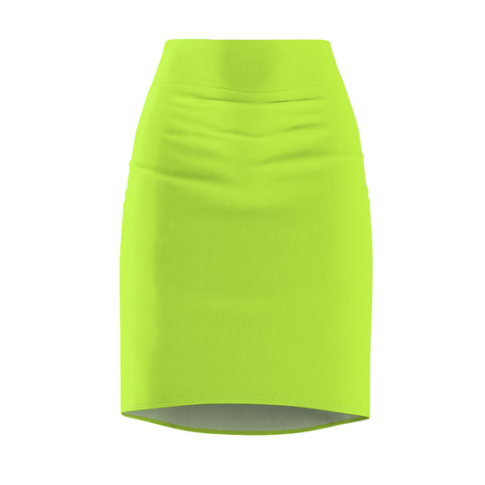 Hot like summer Neon Green Women's Pencil Skirt - Stylish & Bold Fashion Statement