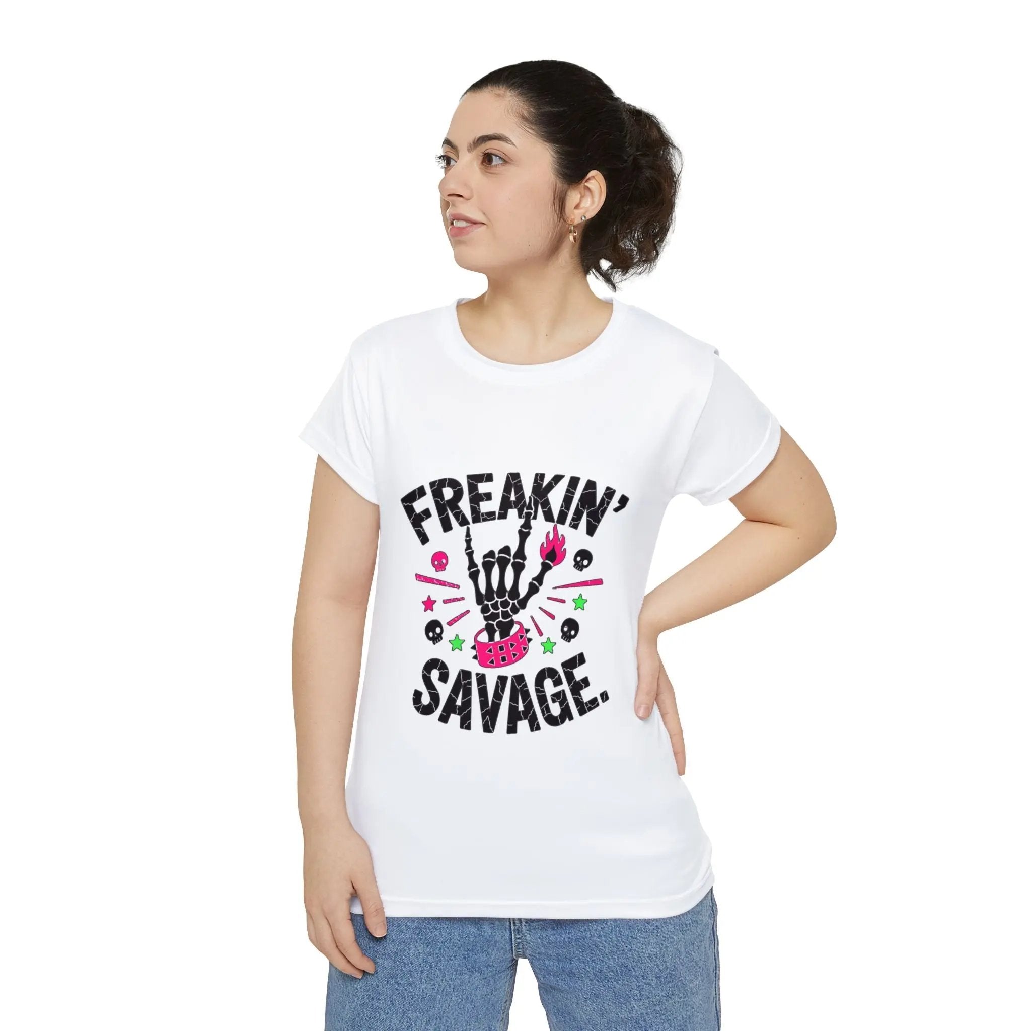 Rocky girl Freakin' Savage Short Sleeve Shirt for Women Printify