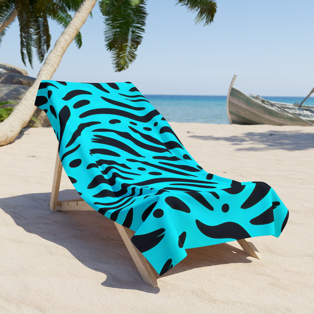Turquoise Zebra Towel