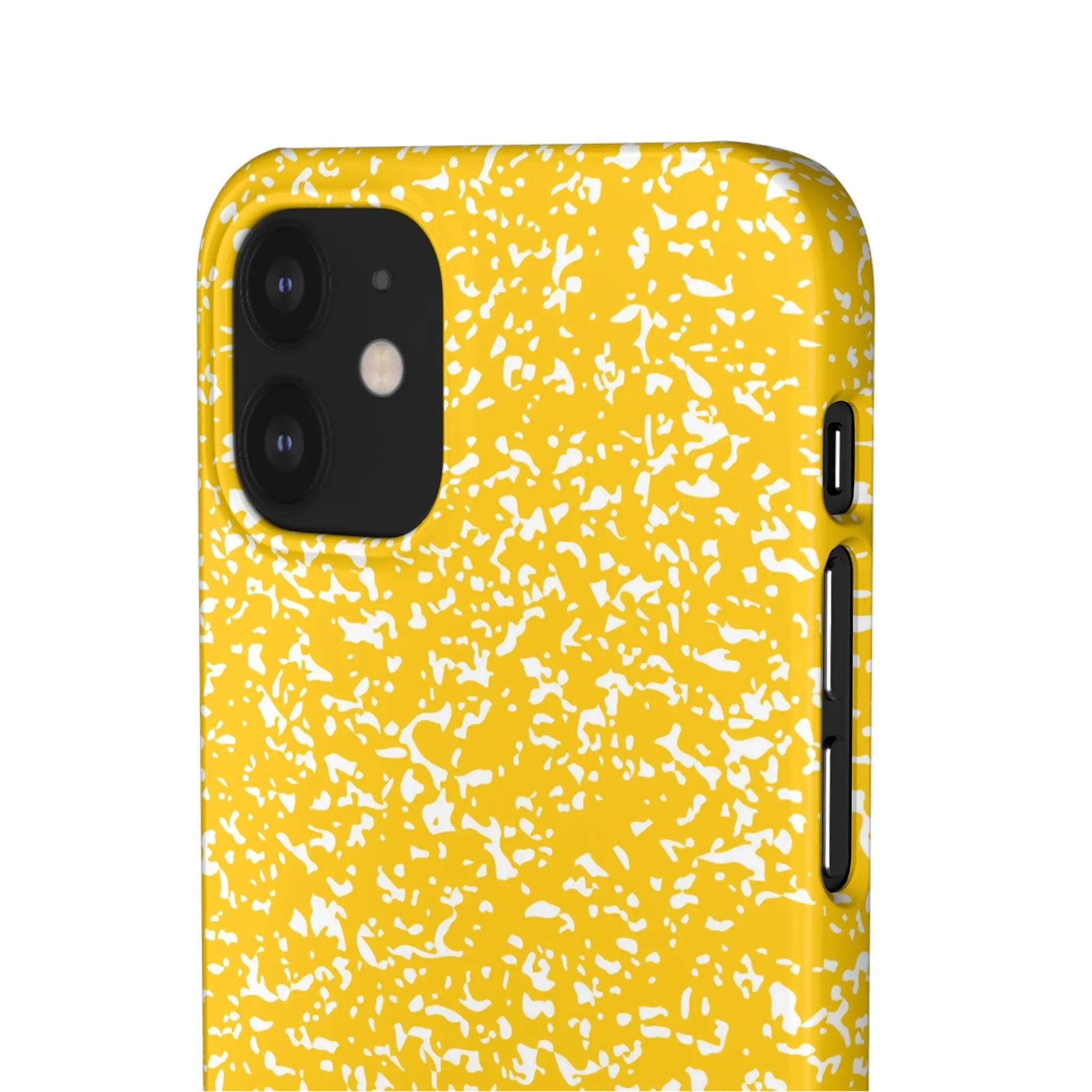 Like&Share Vibrant Yellow Snap Case - Fun & Stylish Phone Protection Printify