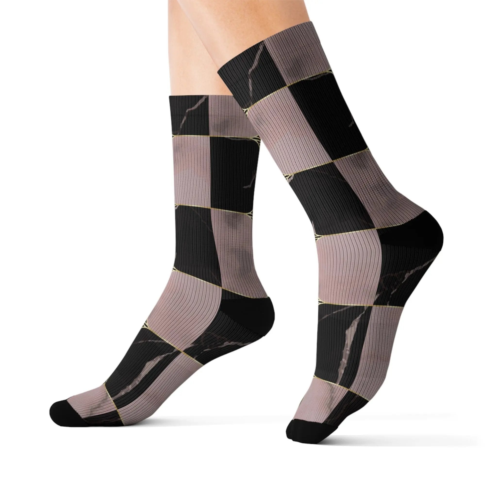 Chic Abstract Pattern Socks - Stylish Sublimation Socks for Everyday Wear Printify