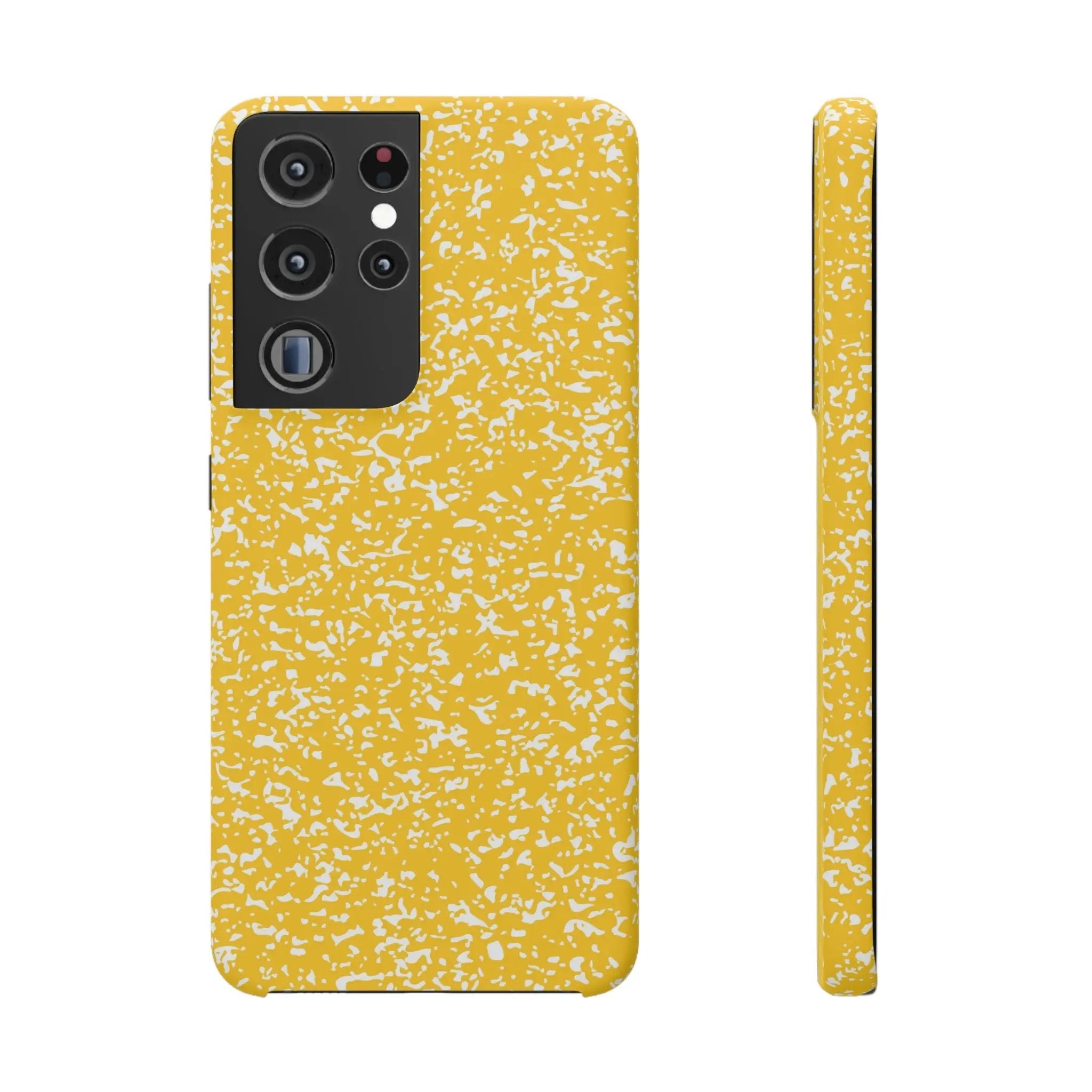 Like&Share Vibrant Yellow Snap Case - Fun & Stylish Phone Protection Printify