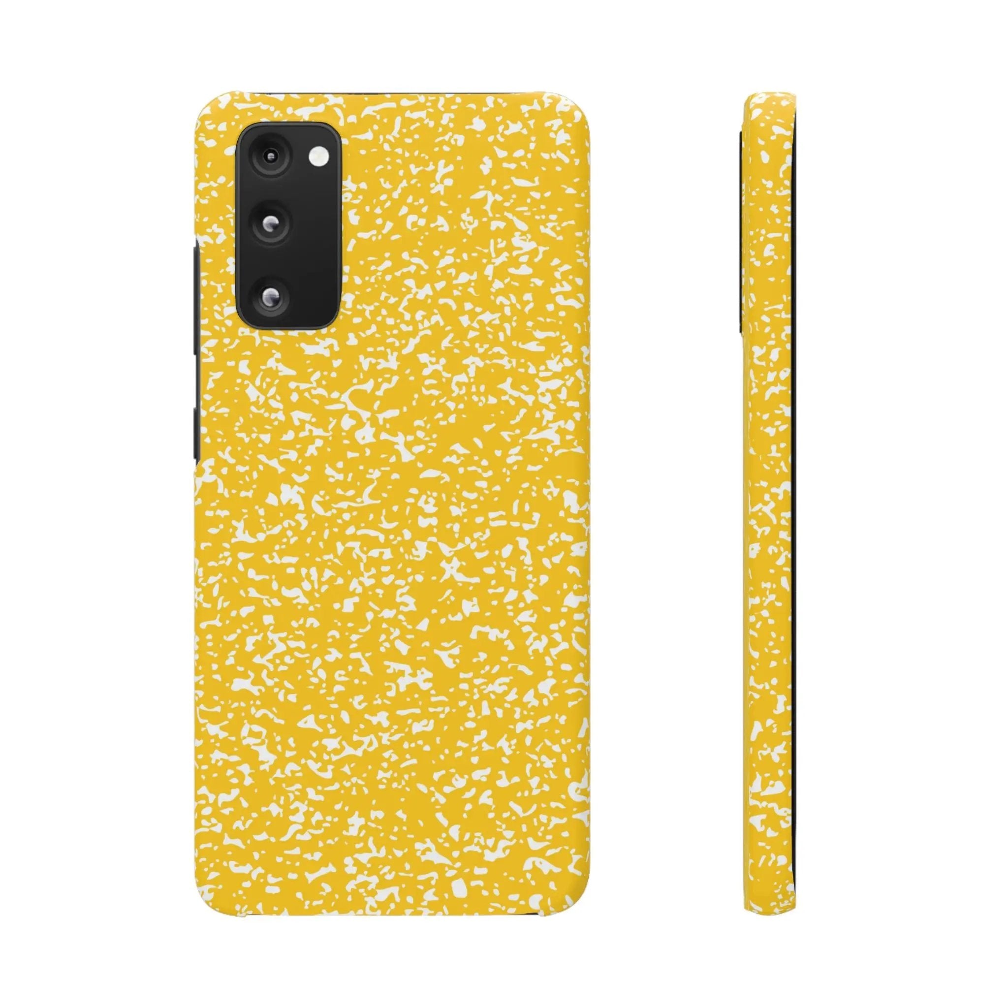Like&Share Vibrant Yellow Snap Case - Fun & Stylish Phone Protection Printify