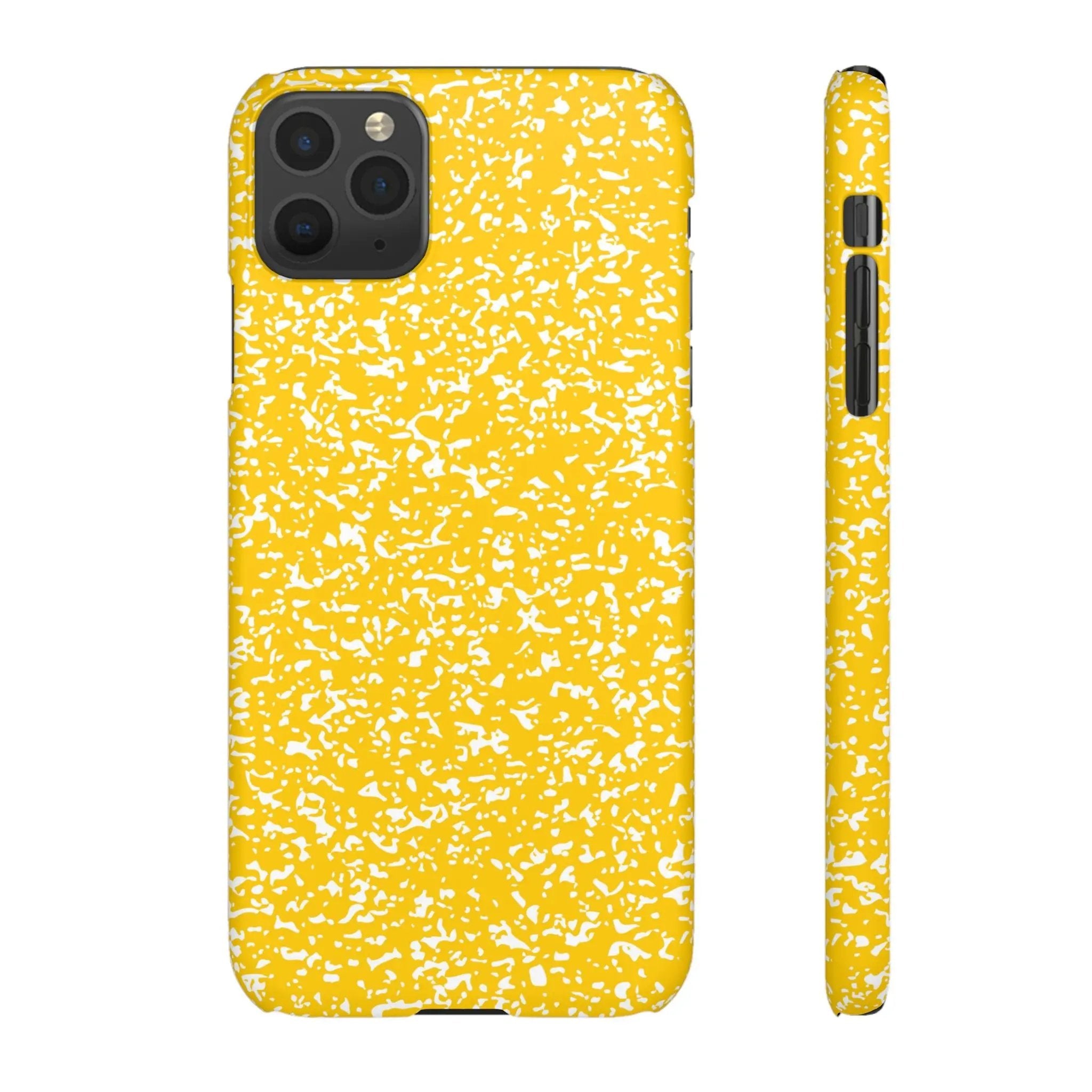 Like&Share Vibrant Yellow Snap Case - Fun & Stylish Phone Protection Printify