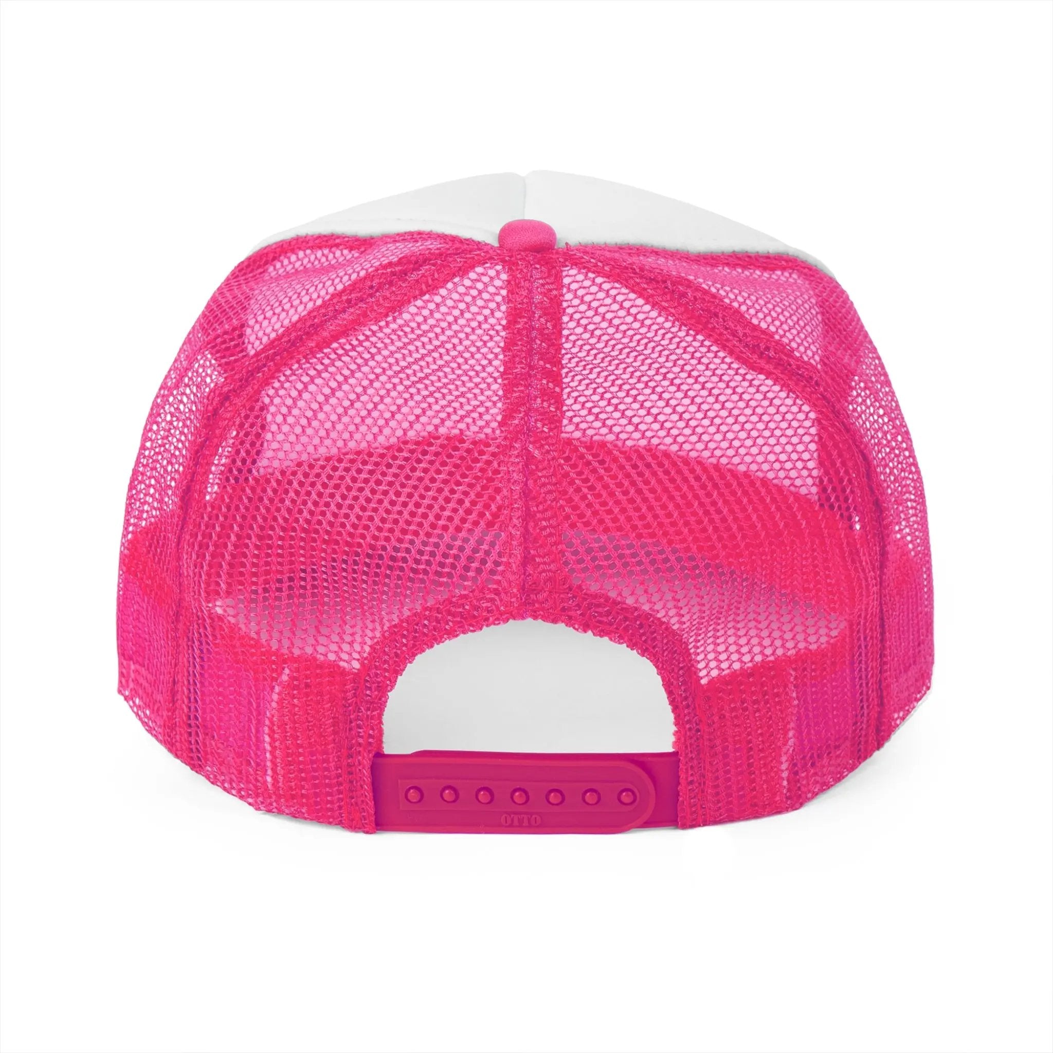 Girls and Caps Vibrant Pink Splash Trucker Cap for Bold Style Printify