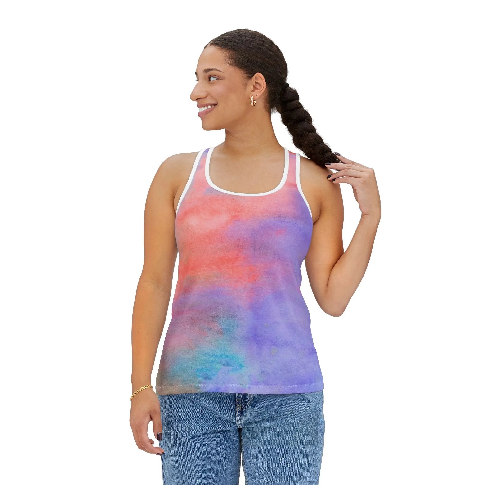 Hot like summer Vibrant Watercolor Women's Tank Top - Perfect for Summer Days Printify