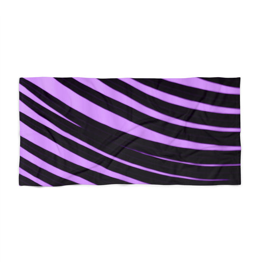 Hot like summer Stylish Purple Striped Beach Towel - Perfect Summer Accessory