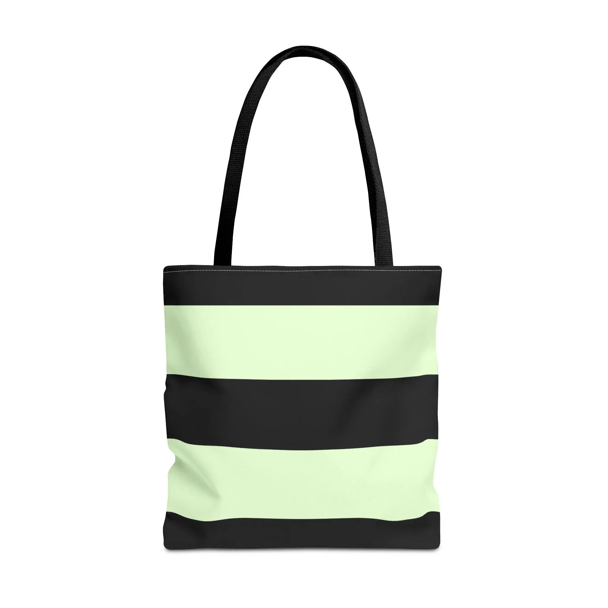 Like a star Stylish Stripe Tote Bag - Modern Black and Mint Design for Everyday Use Printify