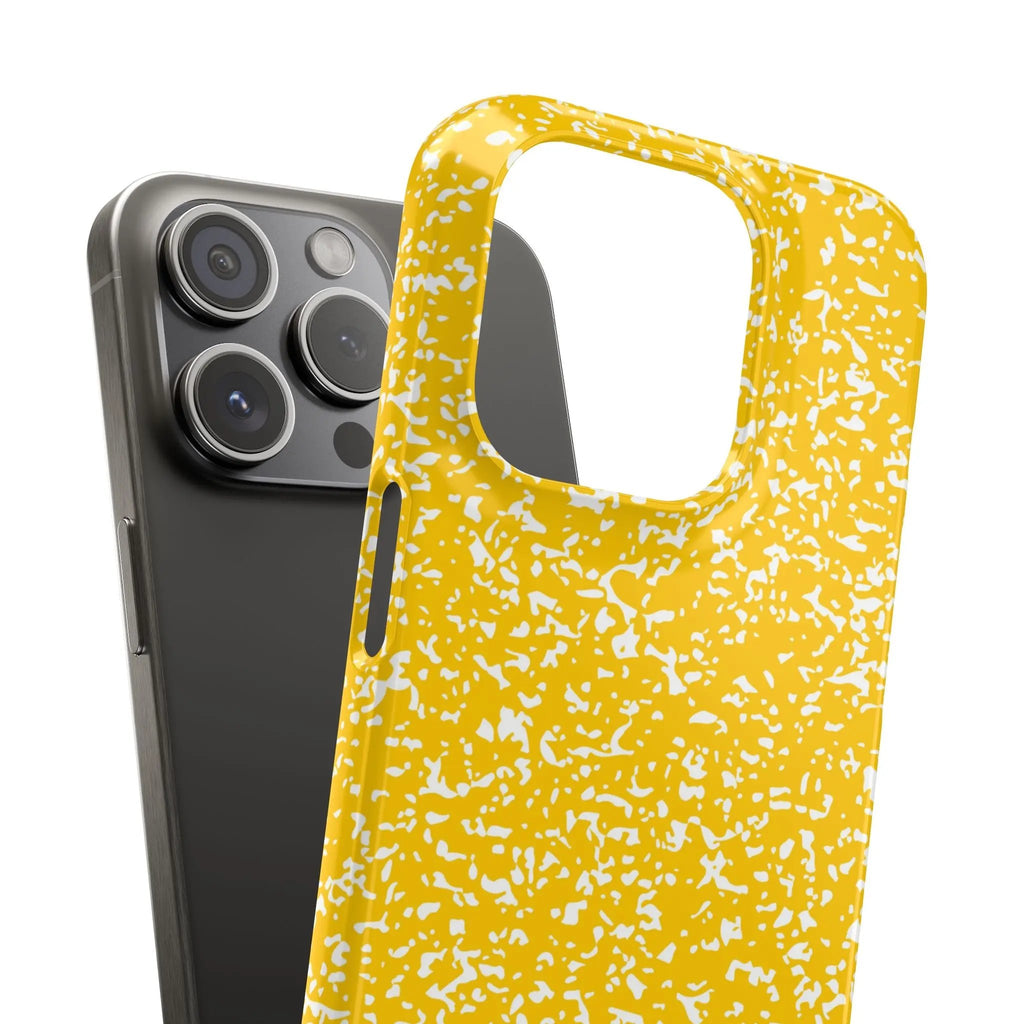 Like&Share Vibrant Yellow Snap Case - Fun & Stylish Phone Protection Printify