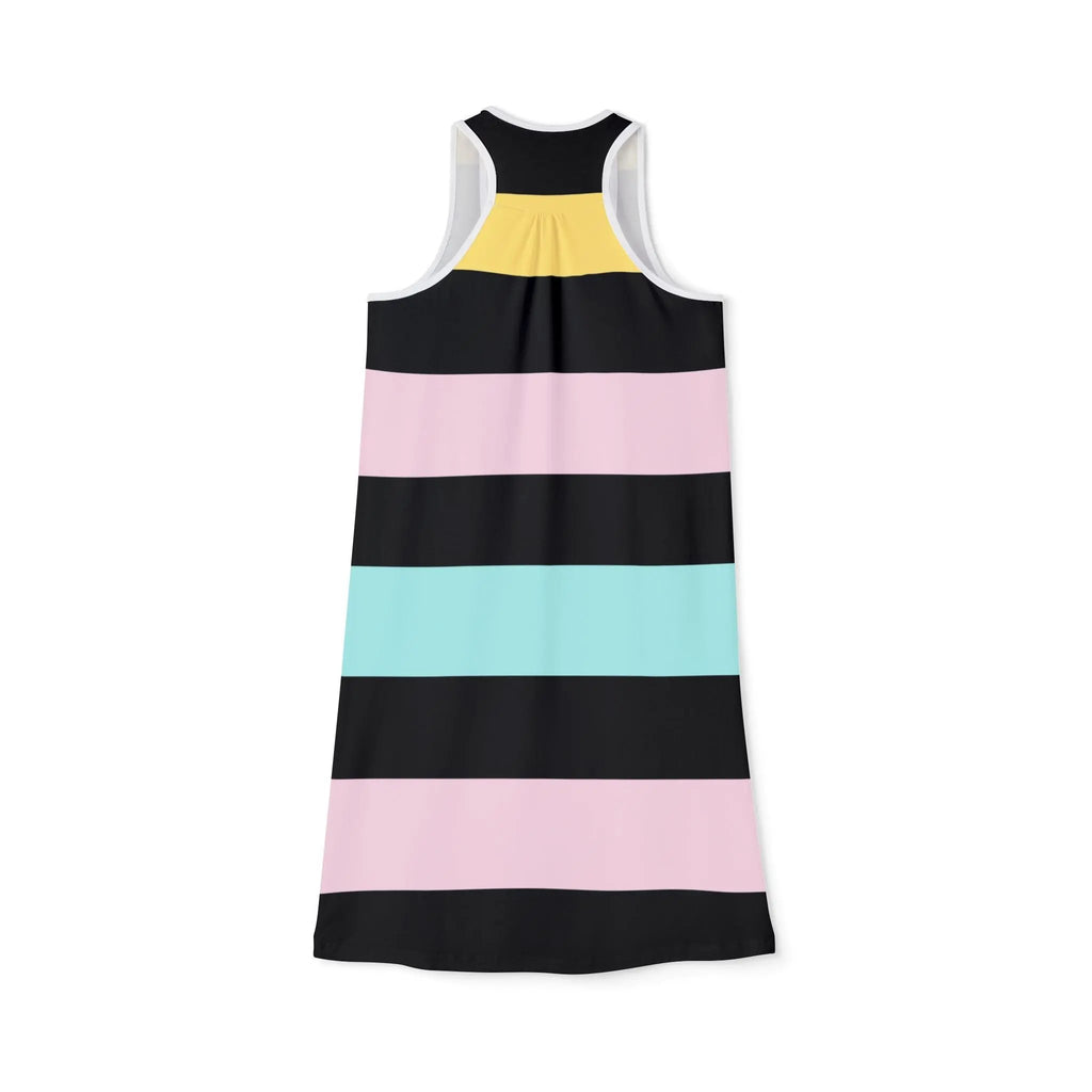 Colorful Striped Women's Racerback Dress - Casual Summer Vibes Printify