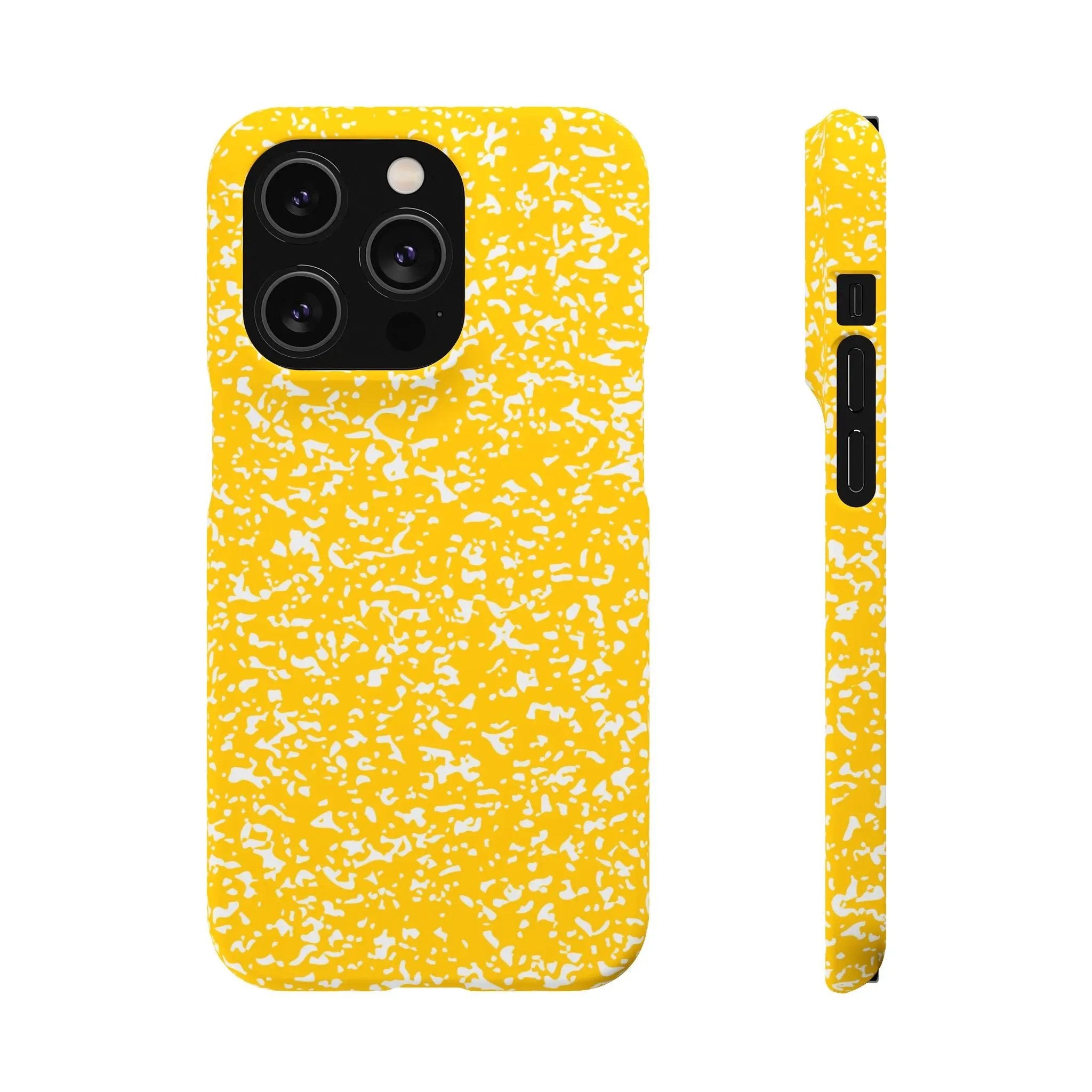 Like&Share Vibrant Yellow Snap Case - Fun & Stylish Phone Protection Printify