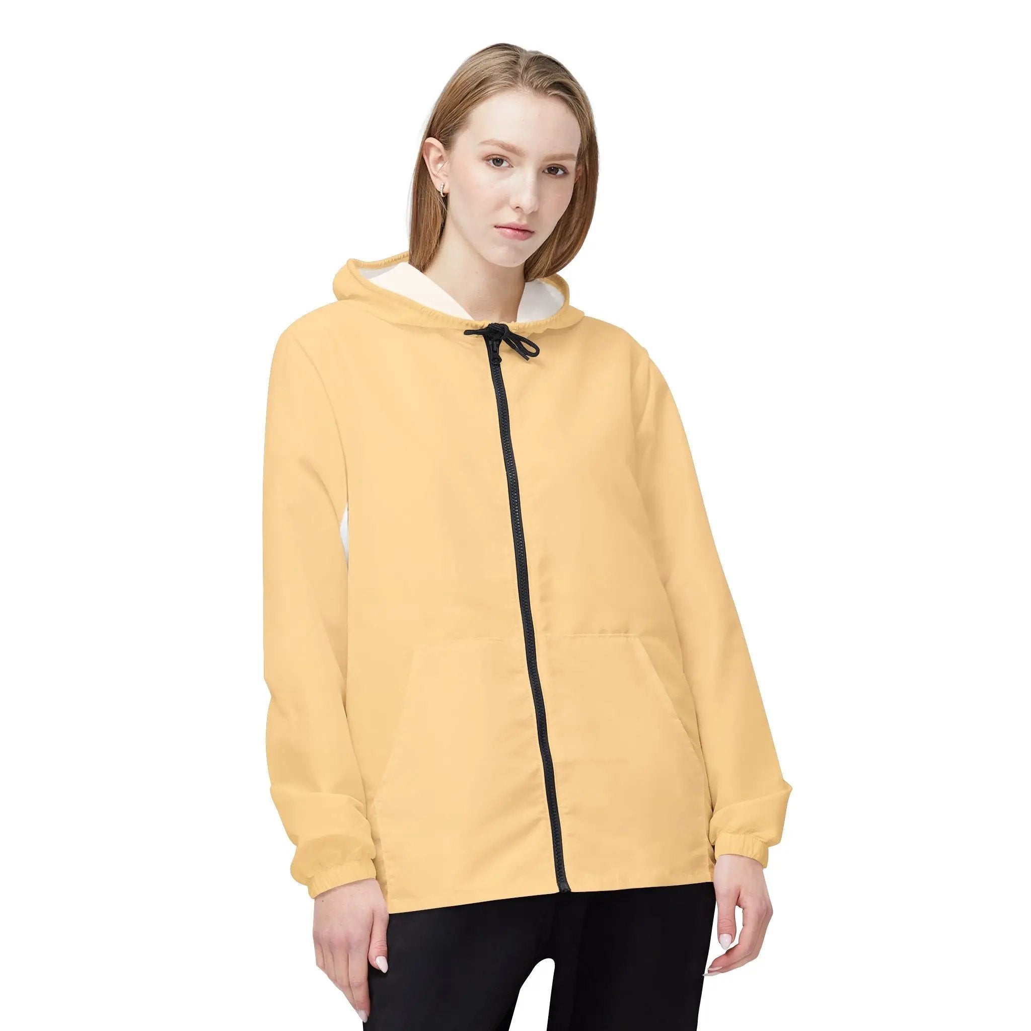 Like a star Lightweight Yellow Windbreaker Jacket for Outdoor Adventures Printify