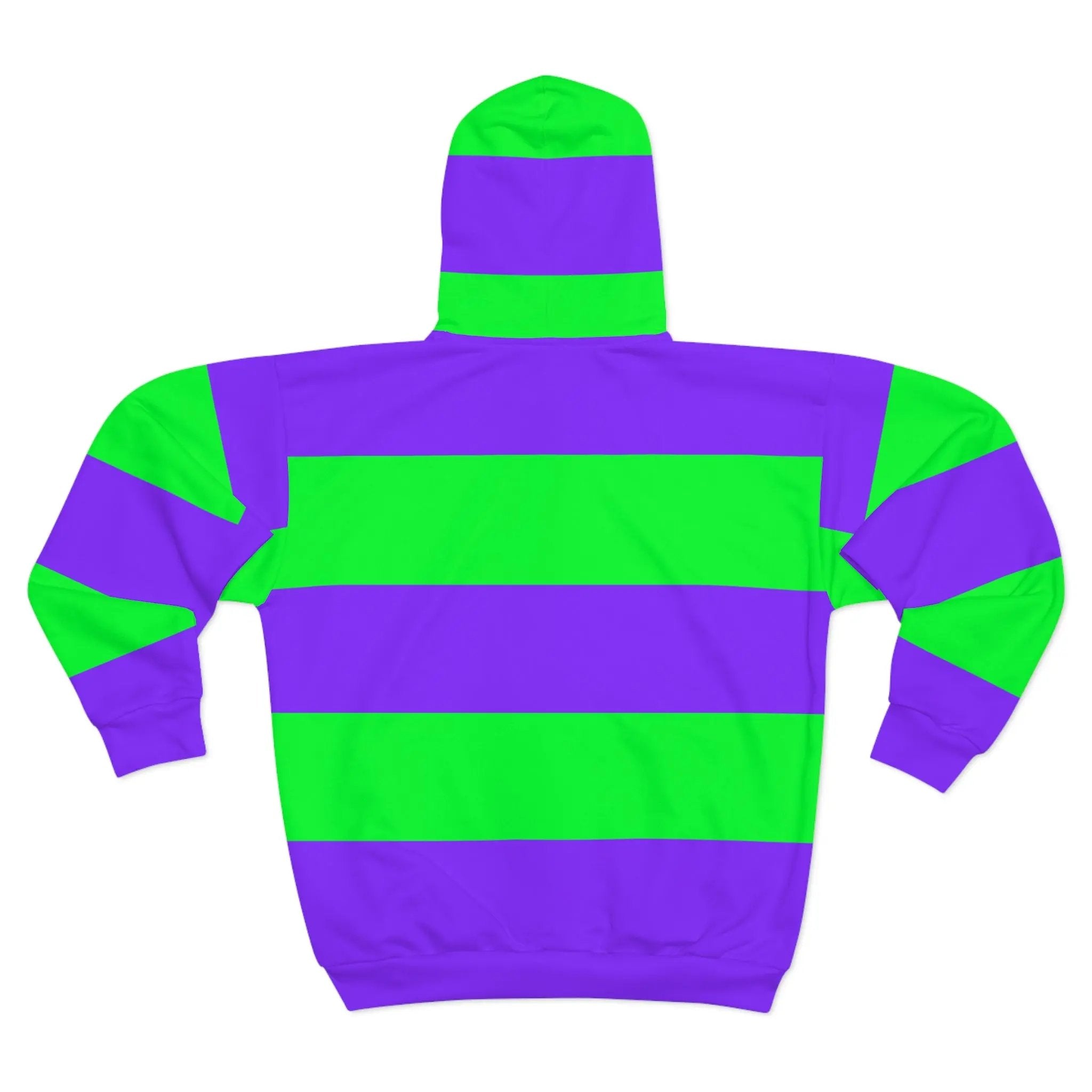 Like&Share Vibrant Striped Unisex Zip Hoodie - Comfortable & Stylish Printify