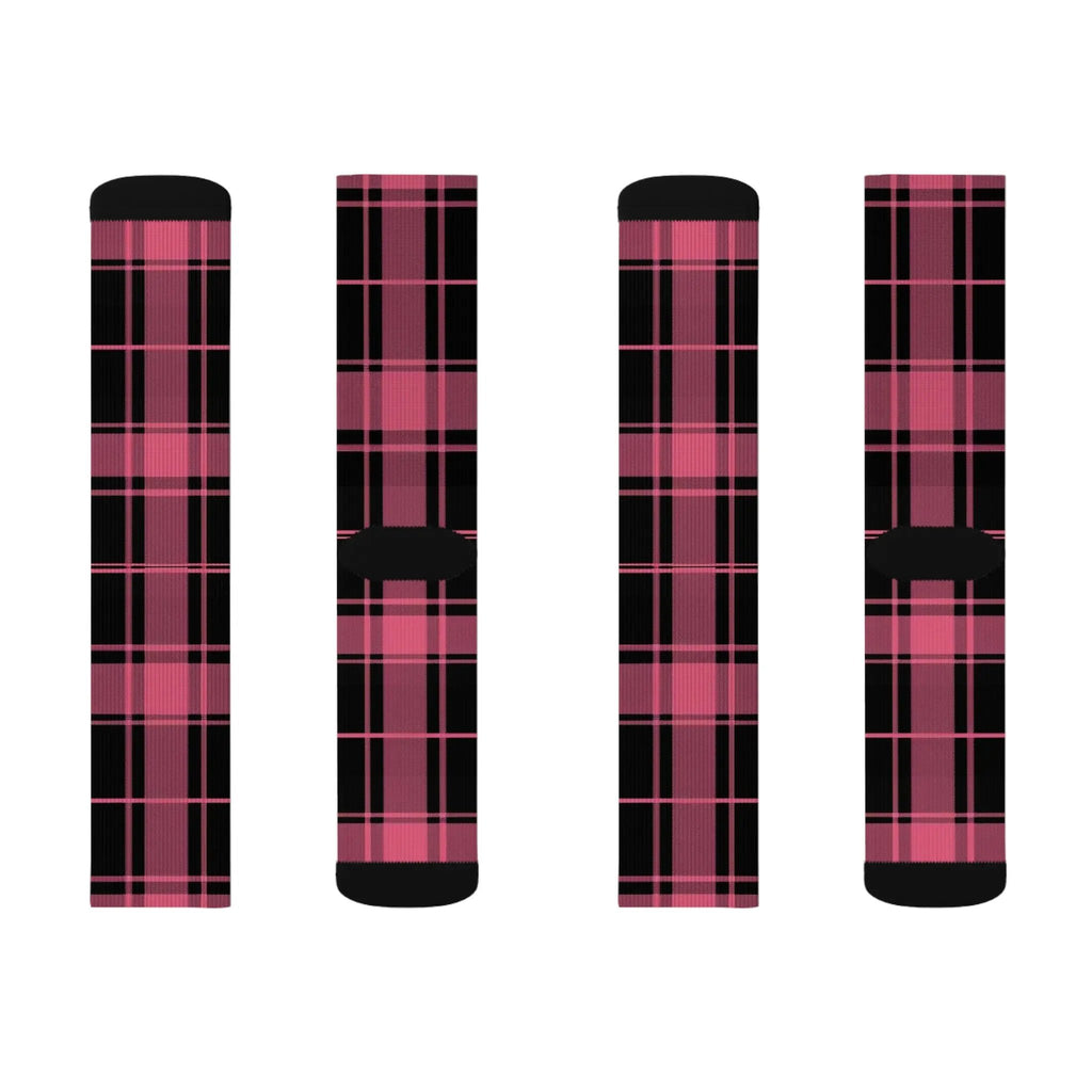 Plaid Pattern Sublimation Socks | Cozy Comfort, Fun Gift, Stylish Accessory, Perfect for Daily Wear, Trendy Sock Collection Printify