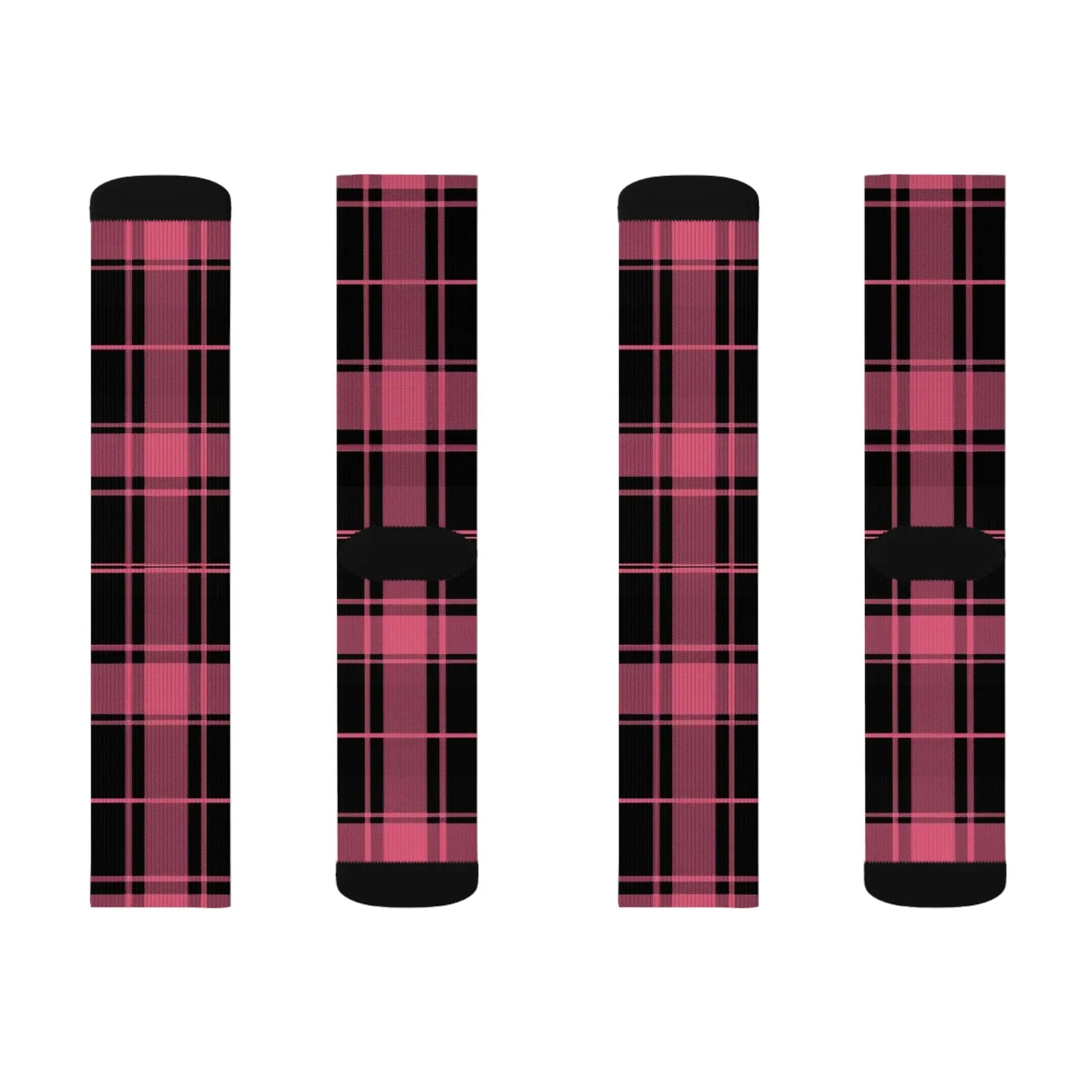 Plaid Pattern Sublimation Socks | Cozy Comfort, Fun Gift, Stylish Accessory, Perfect for Daily Wear, Trendy Sock Collection Printify